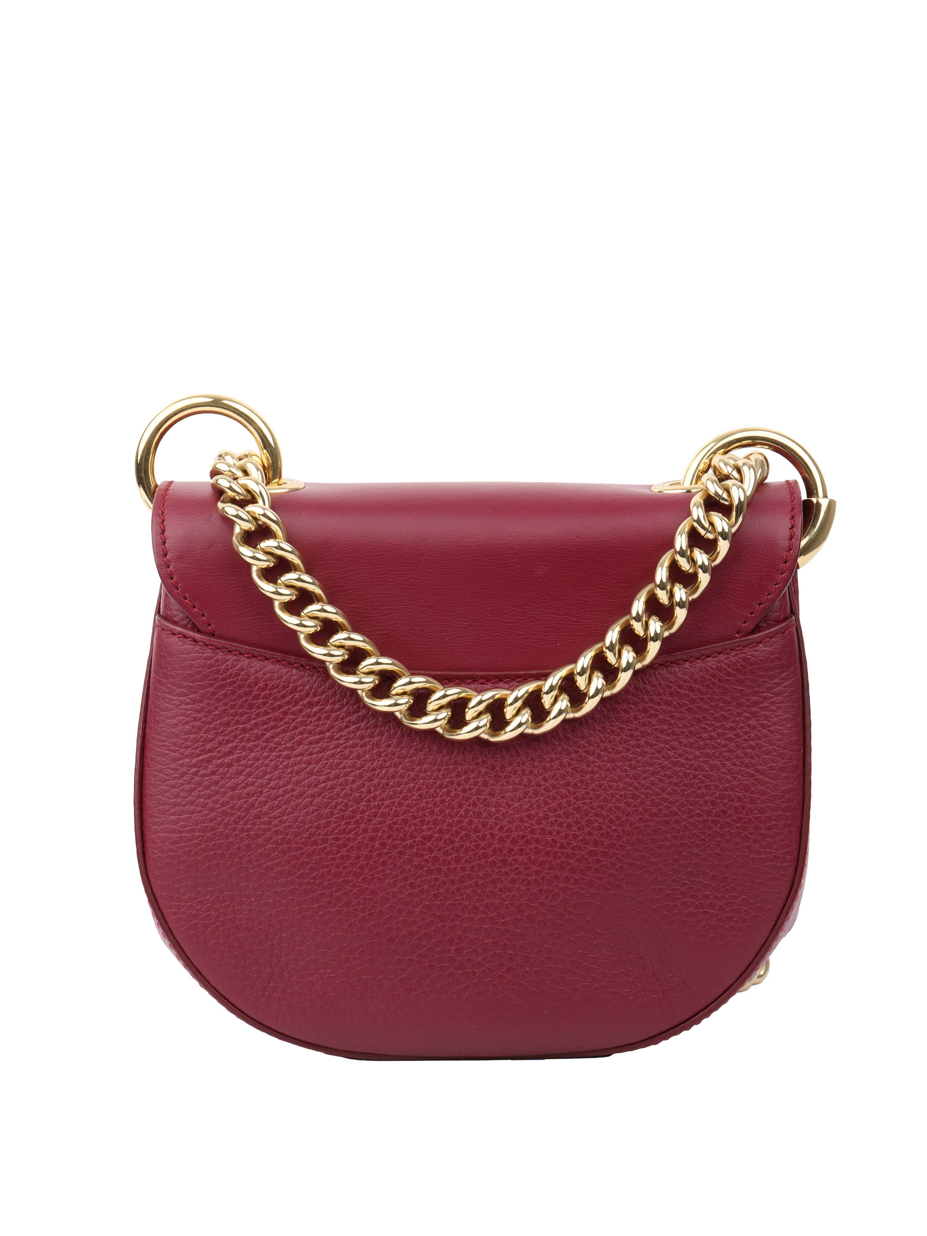 Dolce 
Gabbana Burgundy Chain Shoulder Bag.