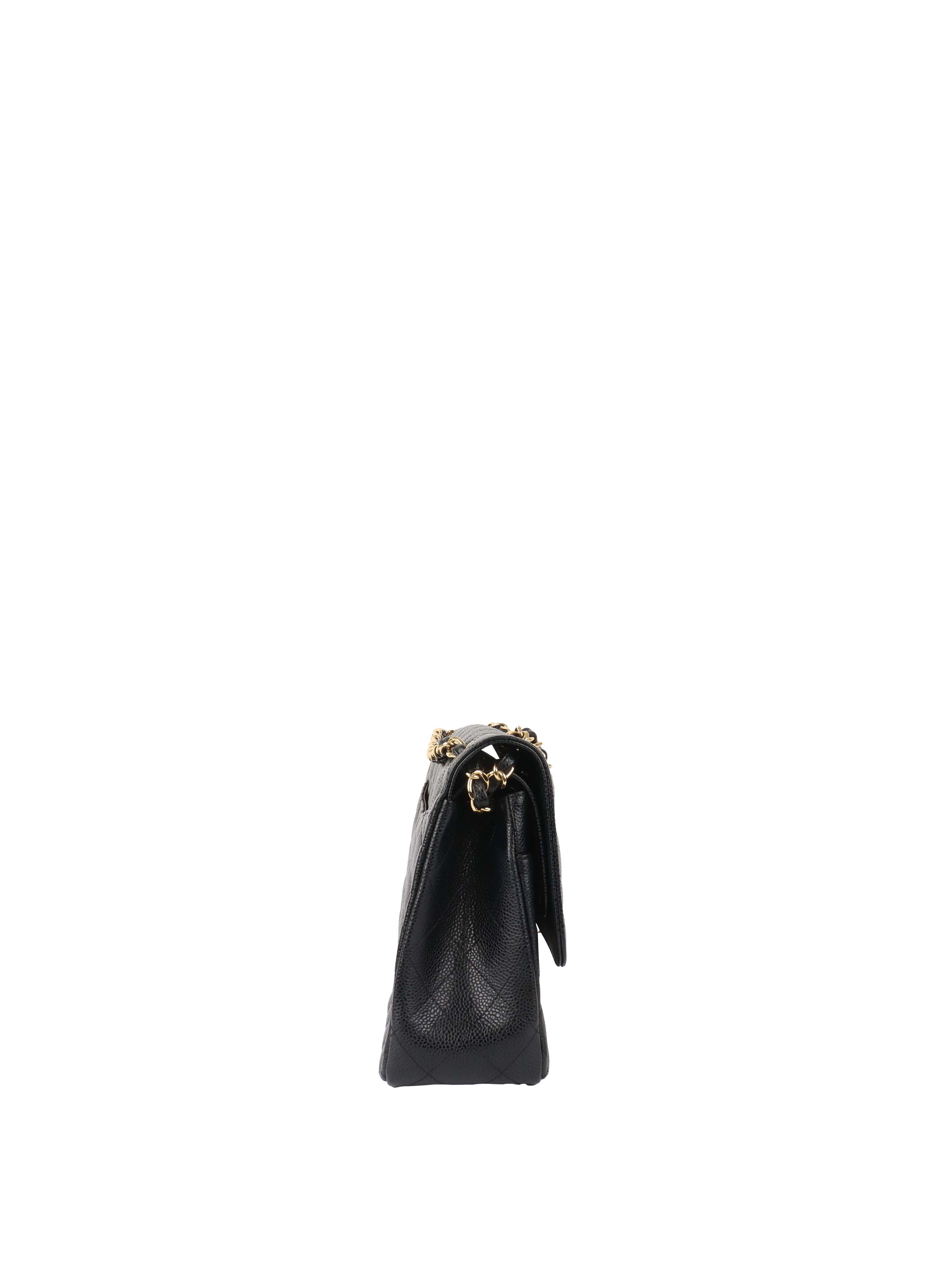 Chanel Classic Jumbo Black Caviar GHW.