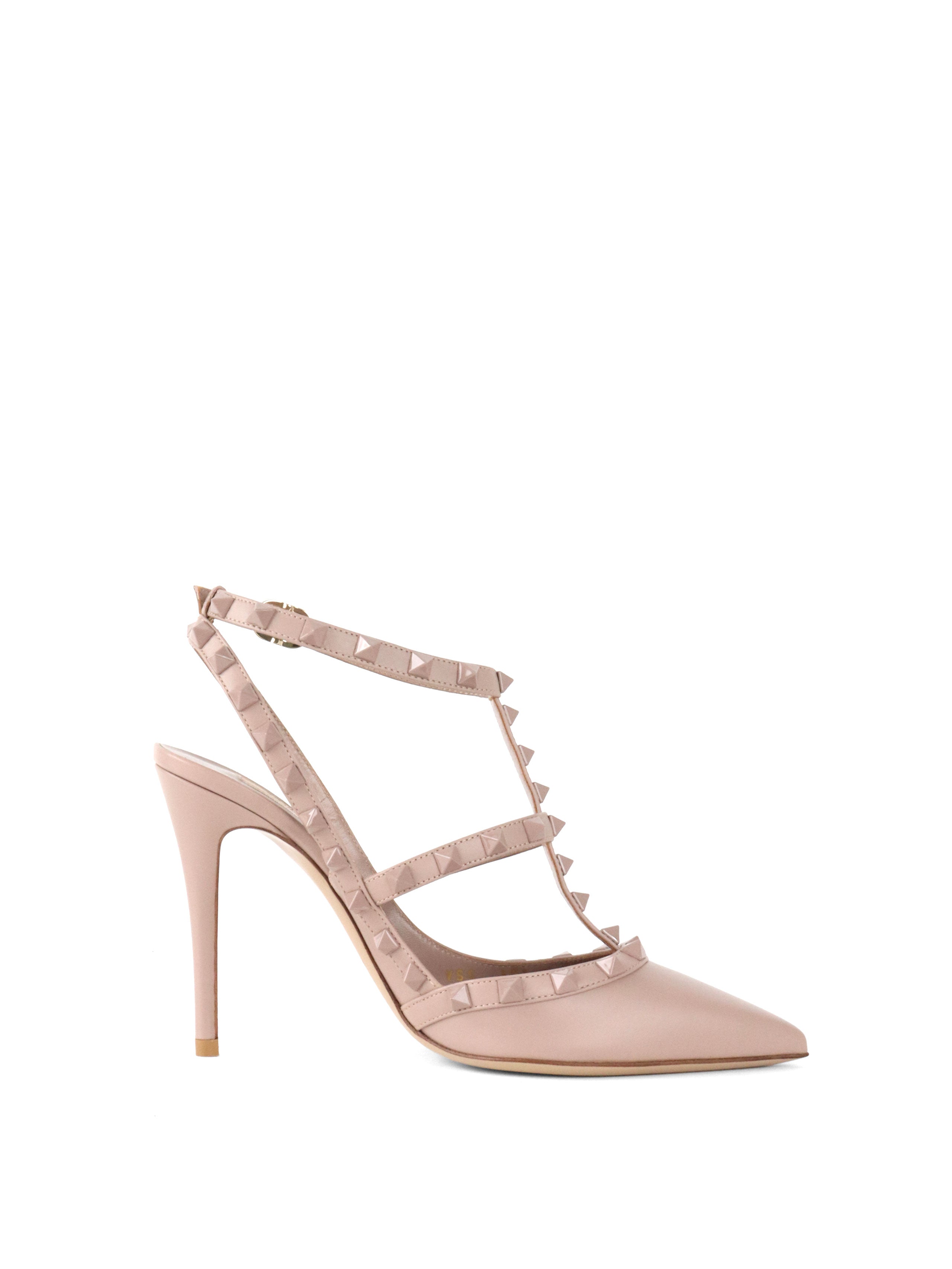 Valentino Poudre Rockstud Ankle Strap Pump.