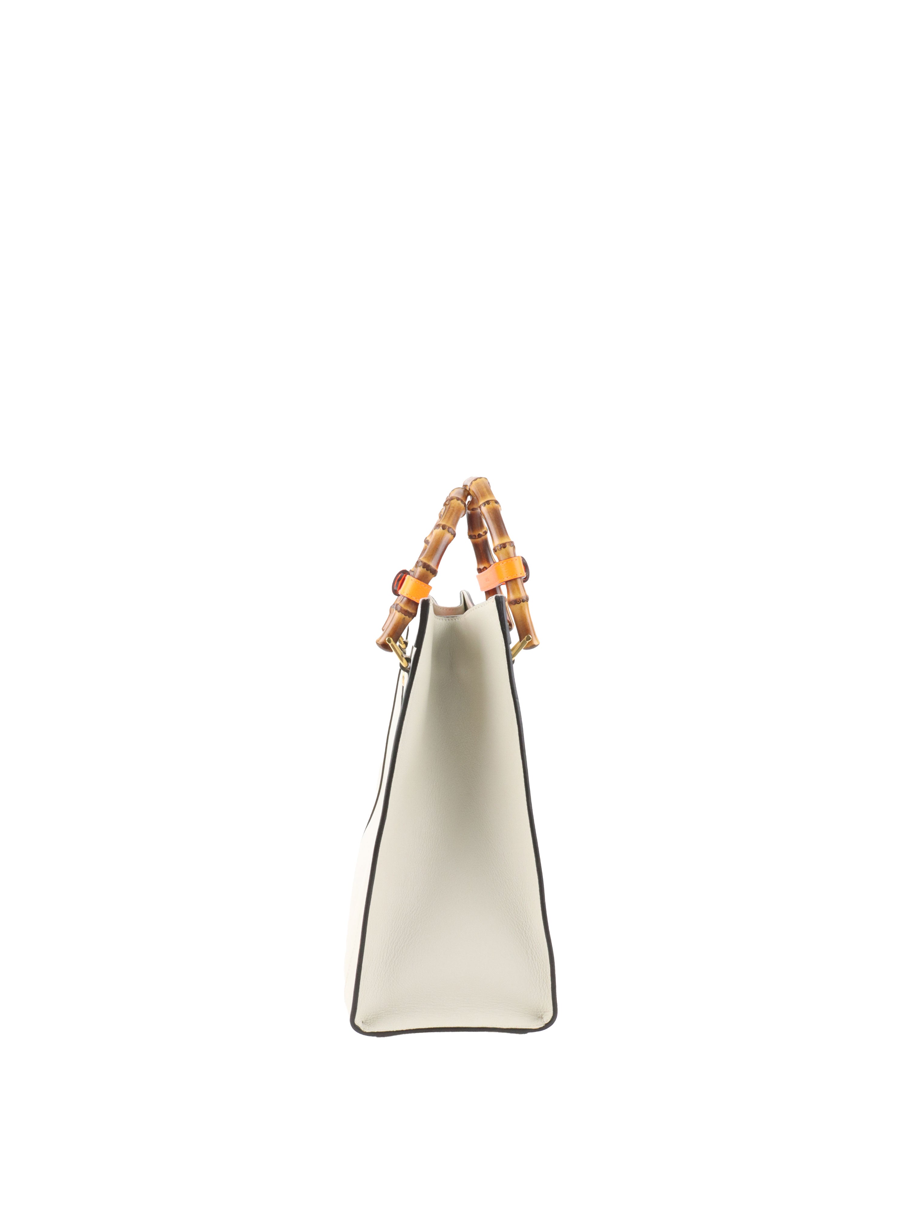 Gucci White Diana Large Tote Bag