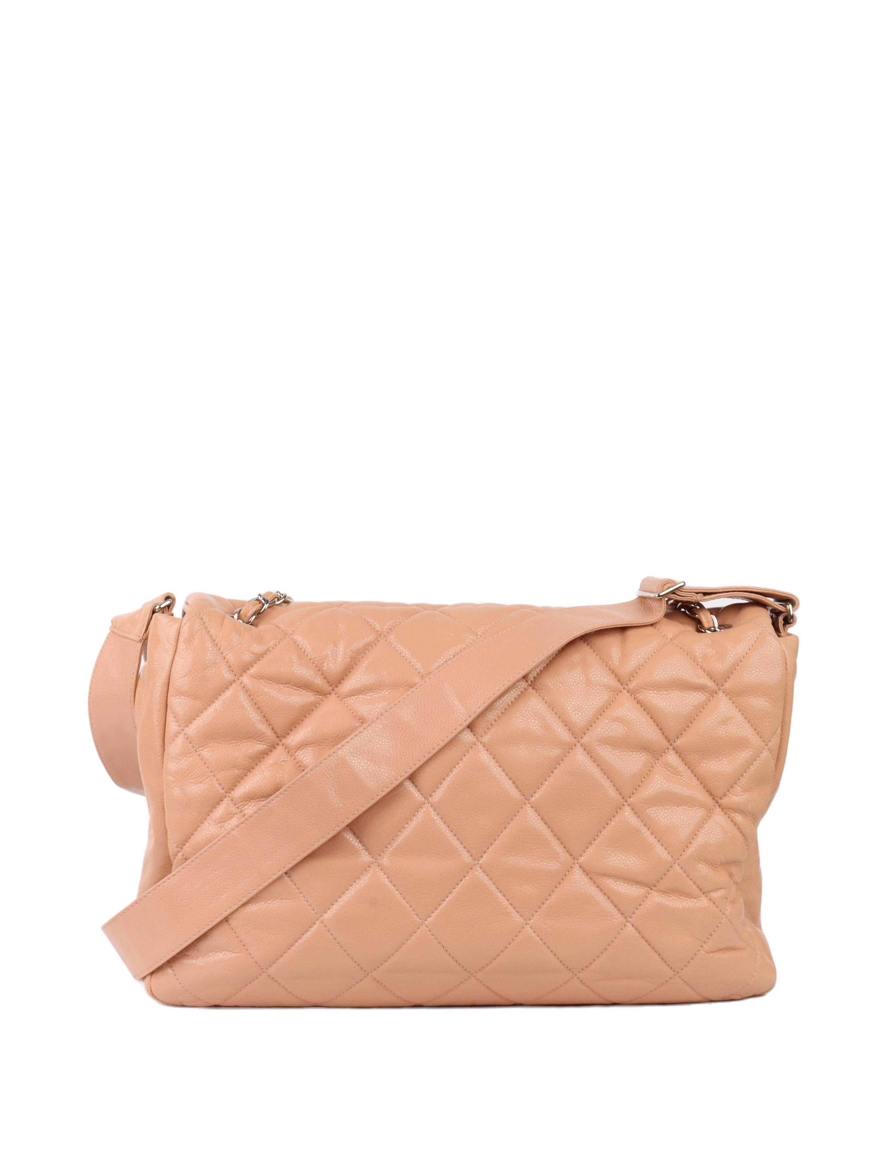 Chanel Patent Salmon Leather Shoulder Bag.