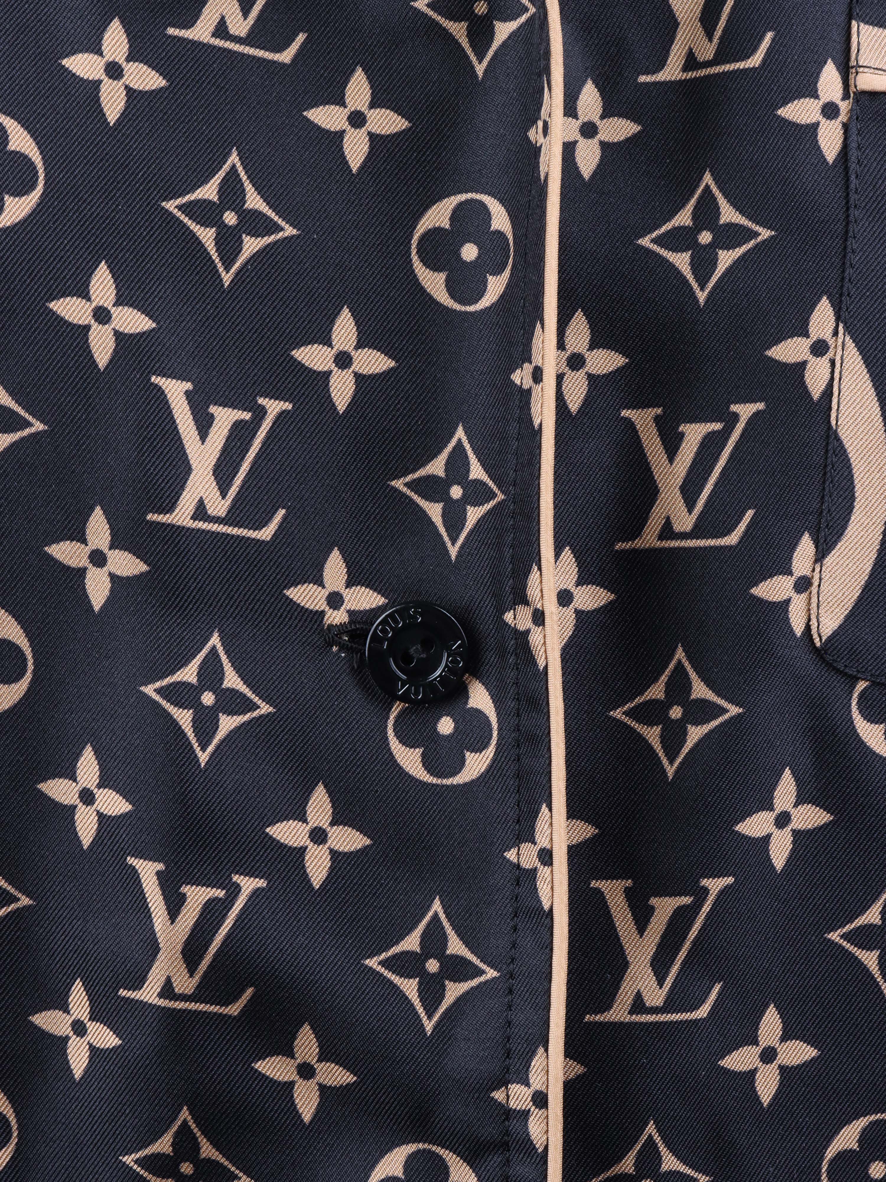 Louis Vuitton Monogram Black Pyjama Blouse.