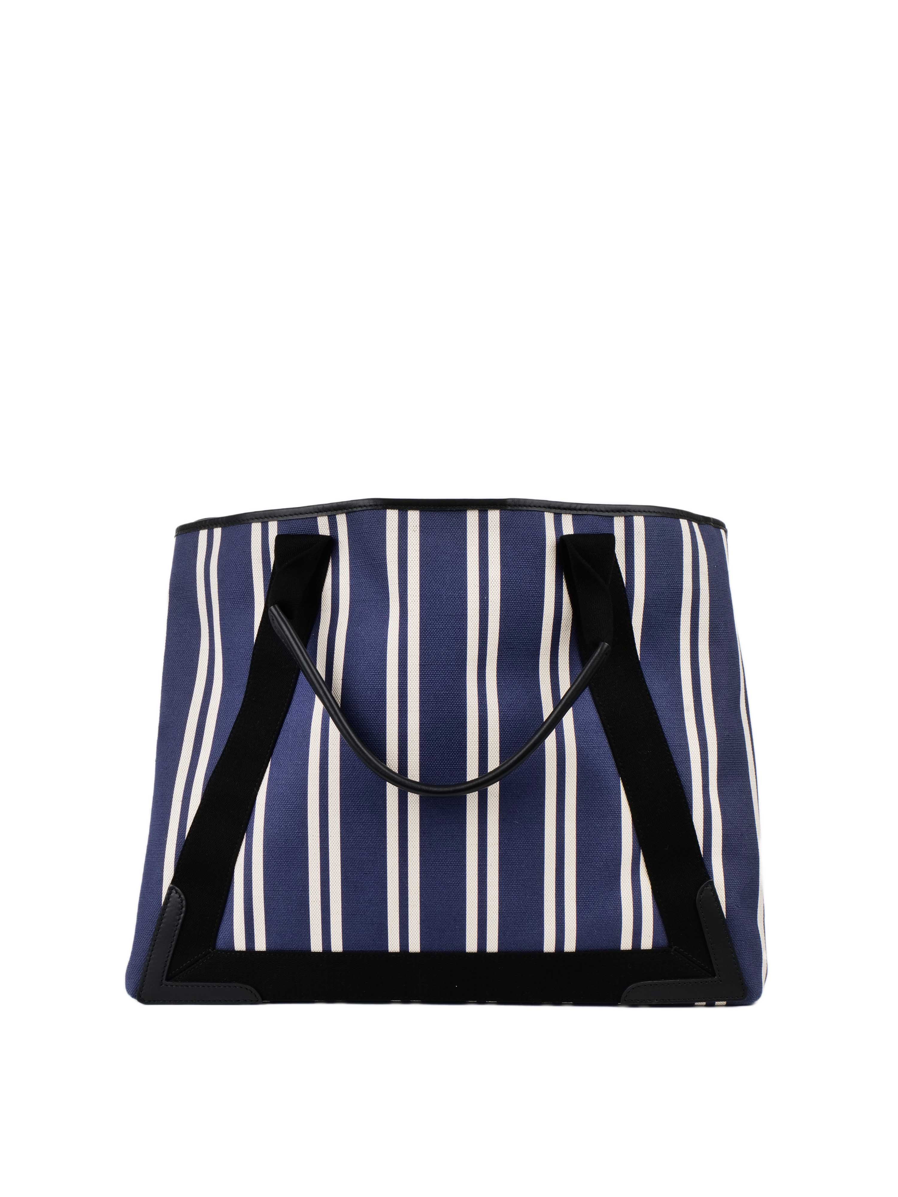 Balenciaga Blue and White Shopping Tote.