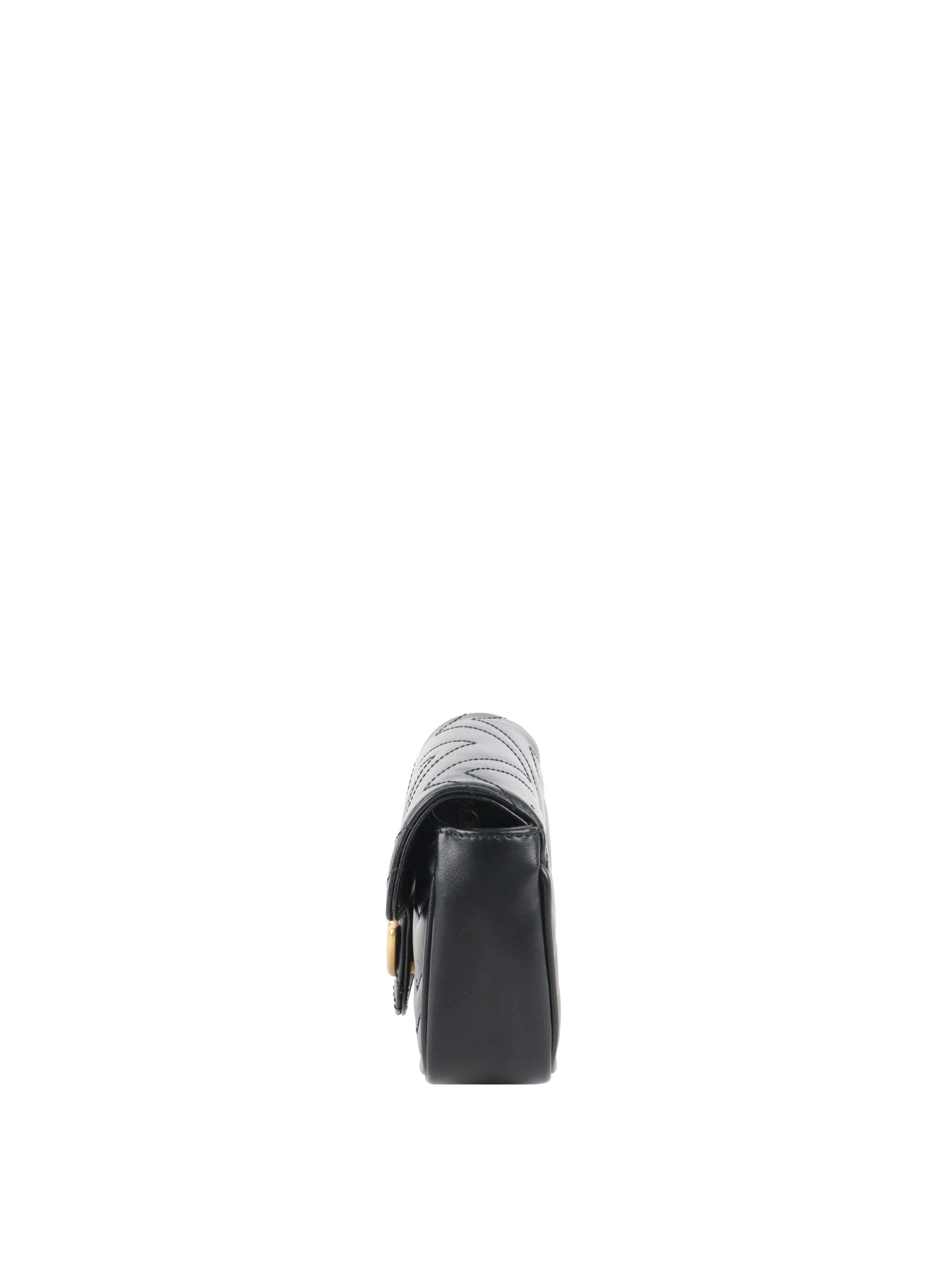 Gucci Super Mini Black Marmont Bag.