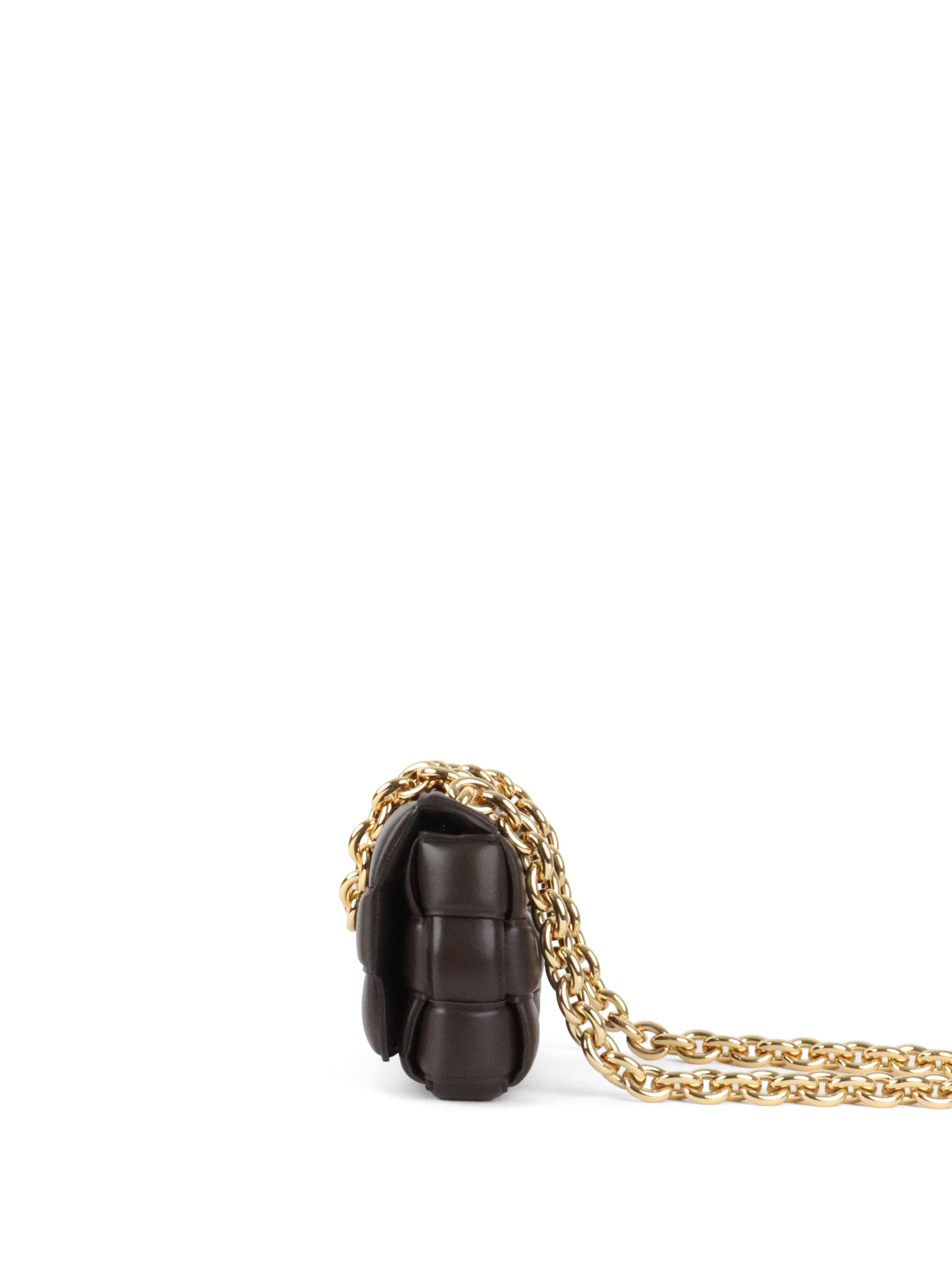 Bottega Veneta Chocolate Brown Padded Cassette Bag