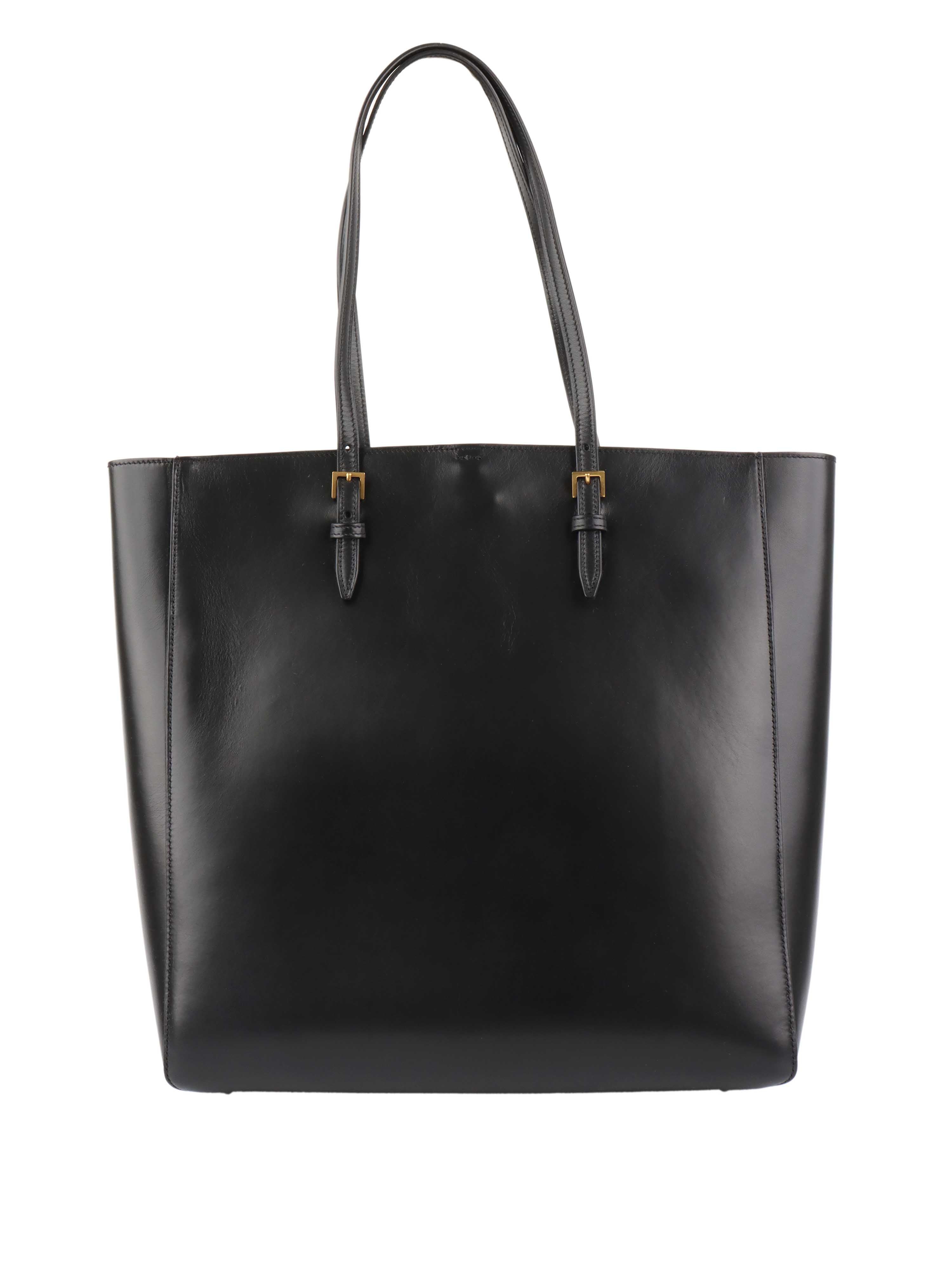 Saint Laurent Black North/South Tote.