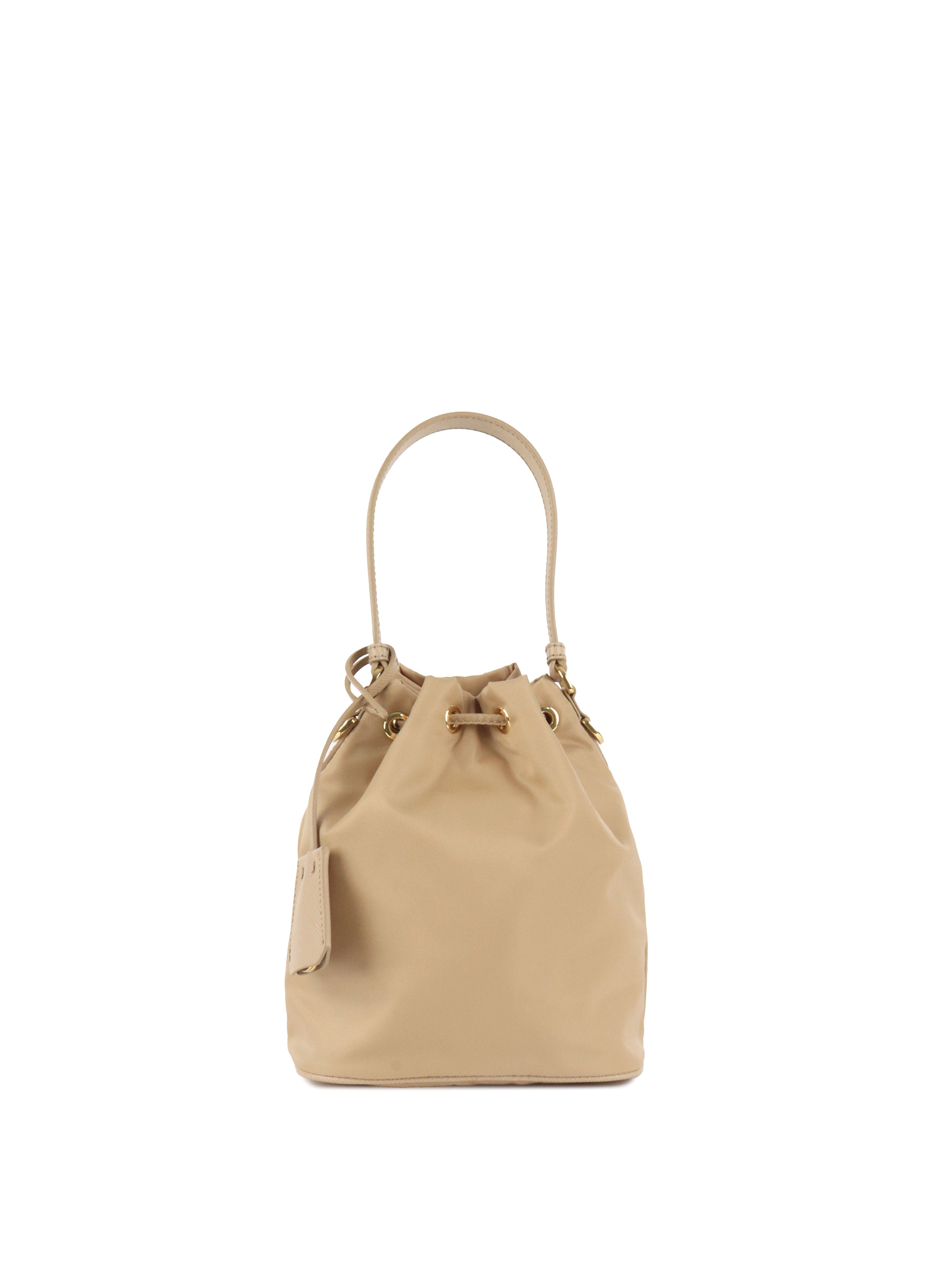 Prada Beige Nylon Re-Edition 1978 Bucket Bag.