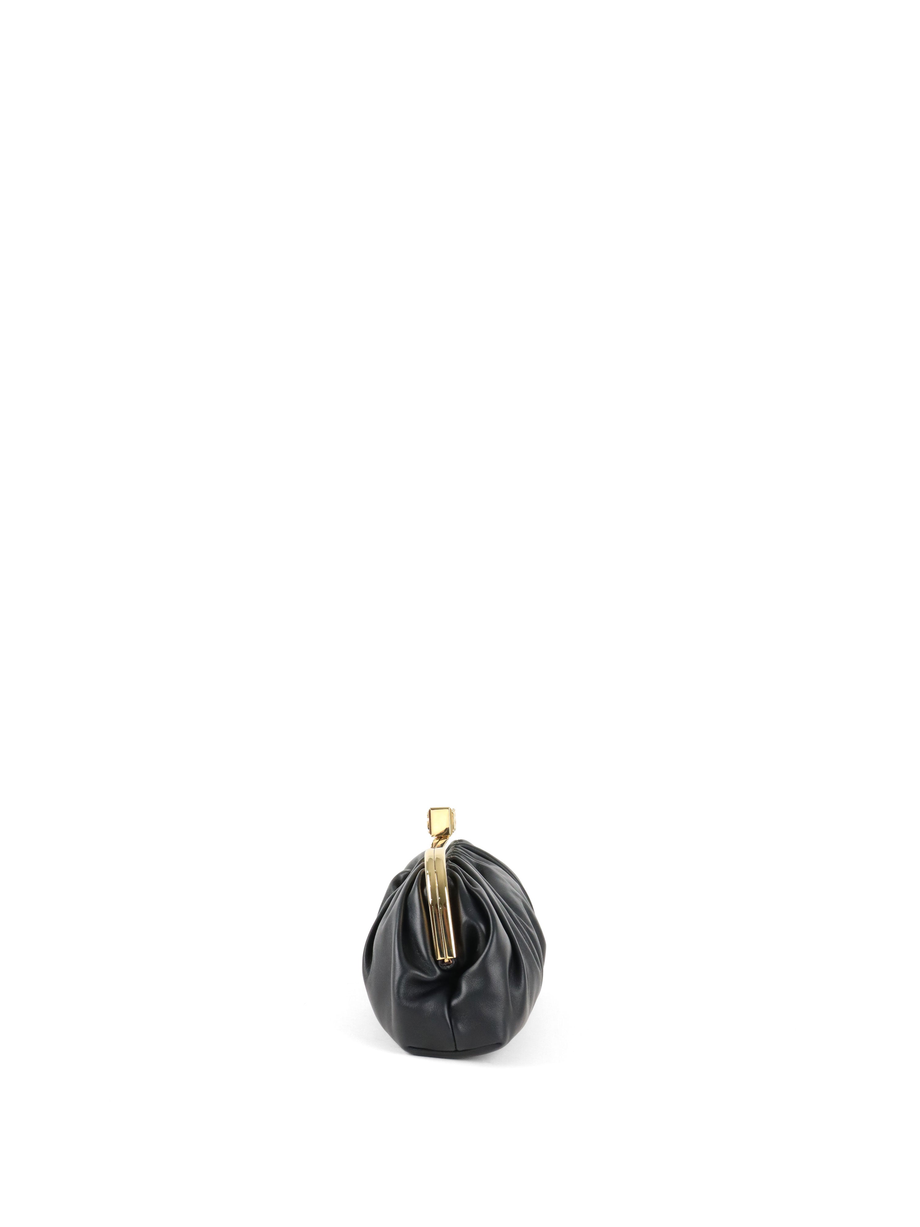Dolce  Gabana Black Maria Nappa Leather Clutch GHW