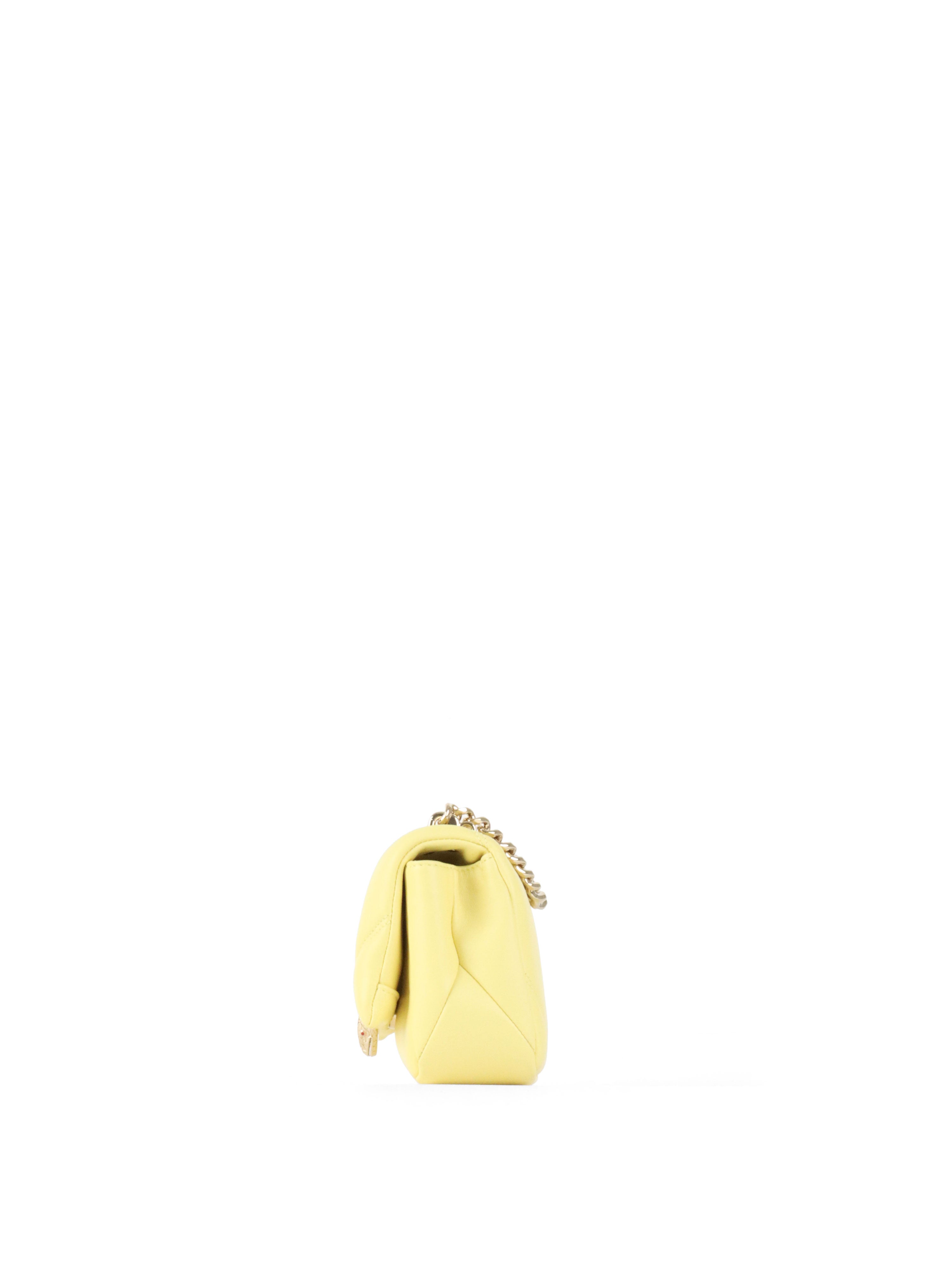 Bvlagri Yellow Serpenti Cabochon Shoulder Bag