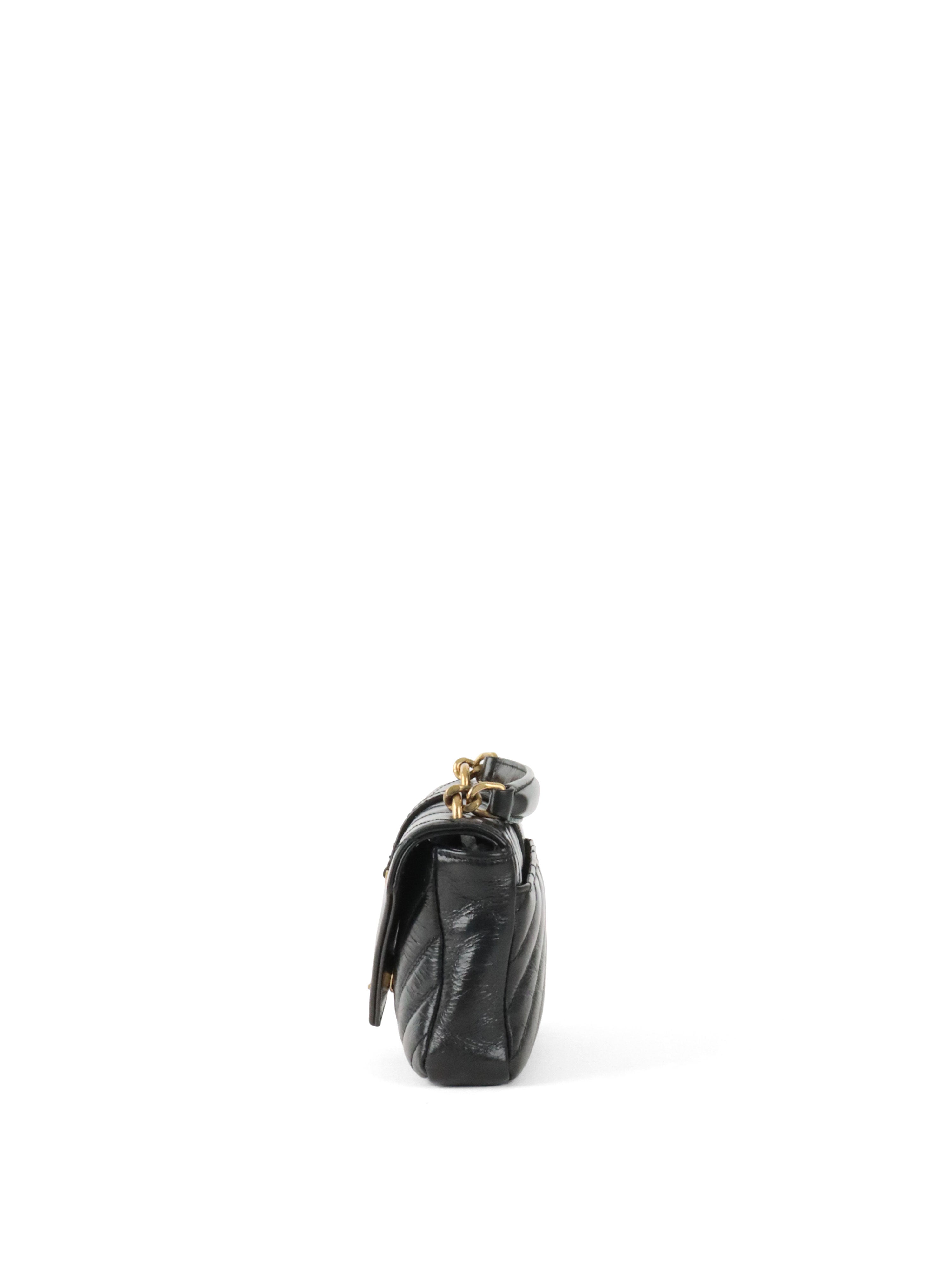 Saint Laurent Black College Mini Chain Bag