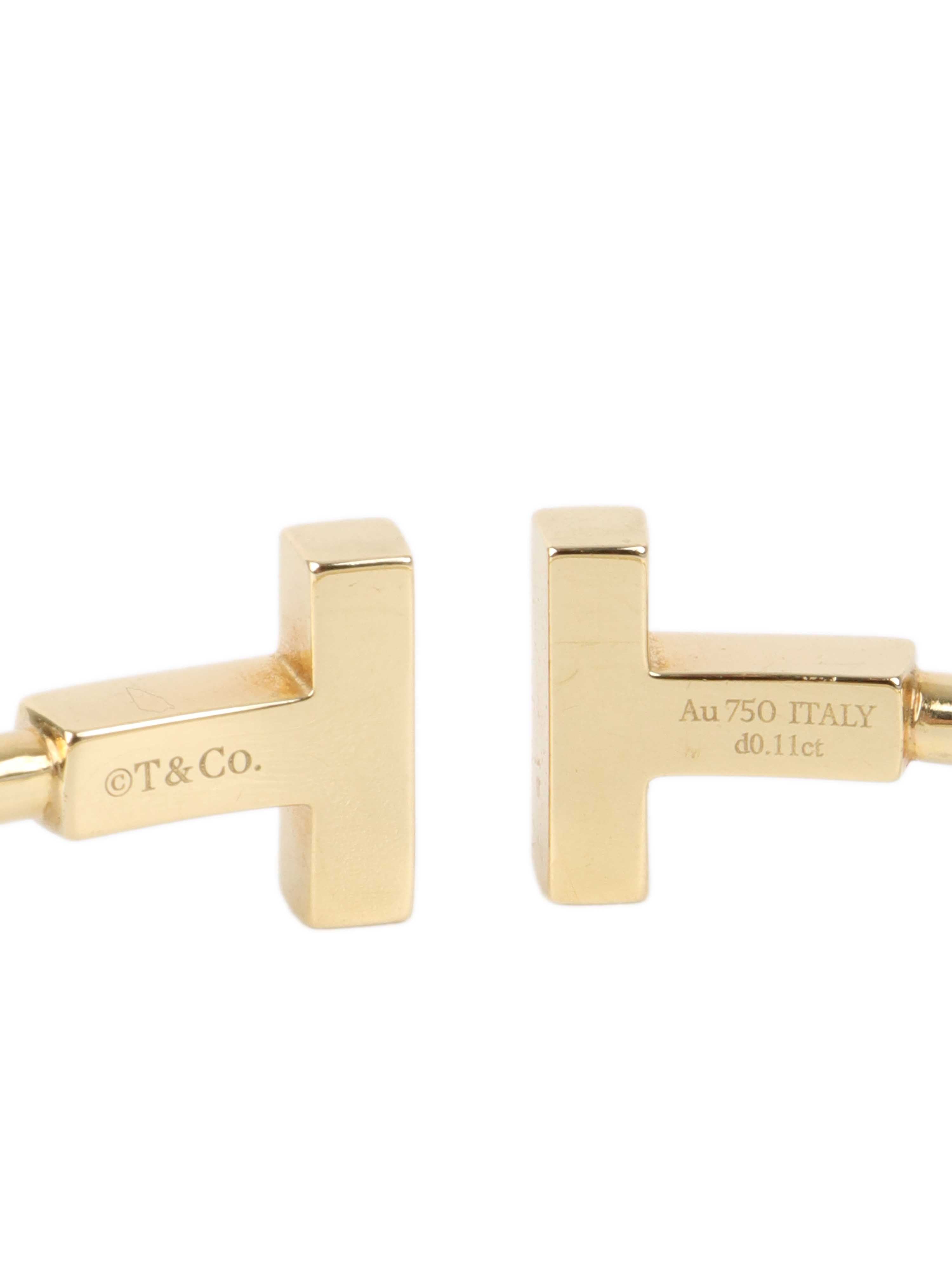 Tiffany & Co Yellow Gold T-Wire Bracelet.