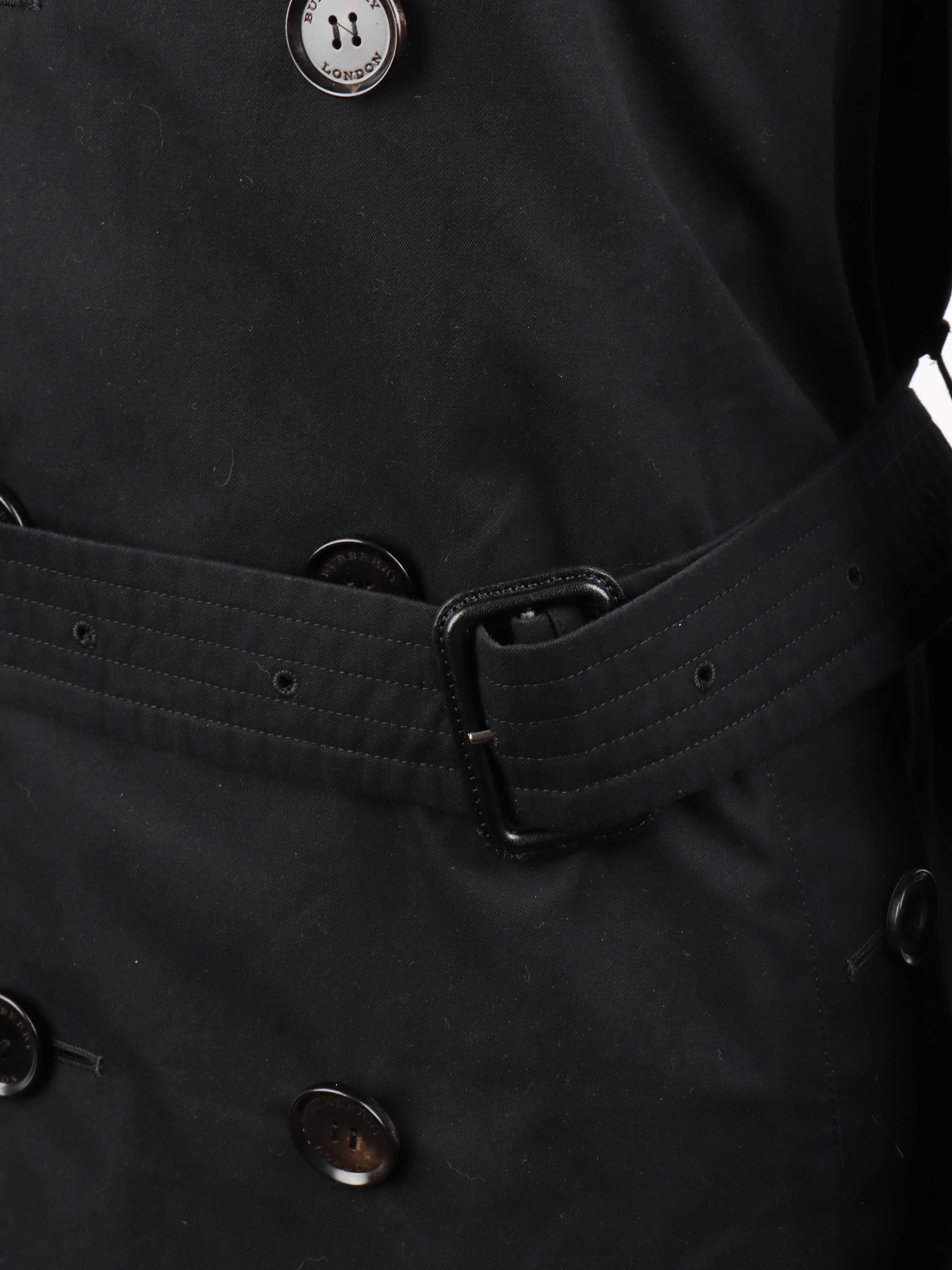Burberry Black Trench Coat.
