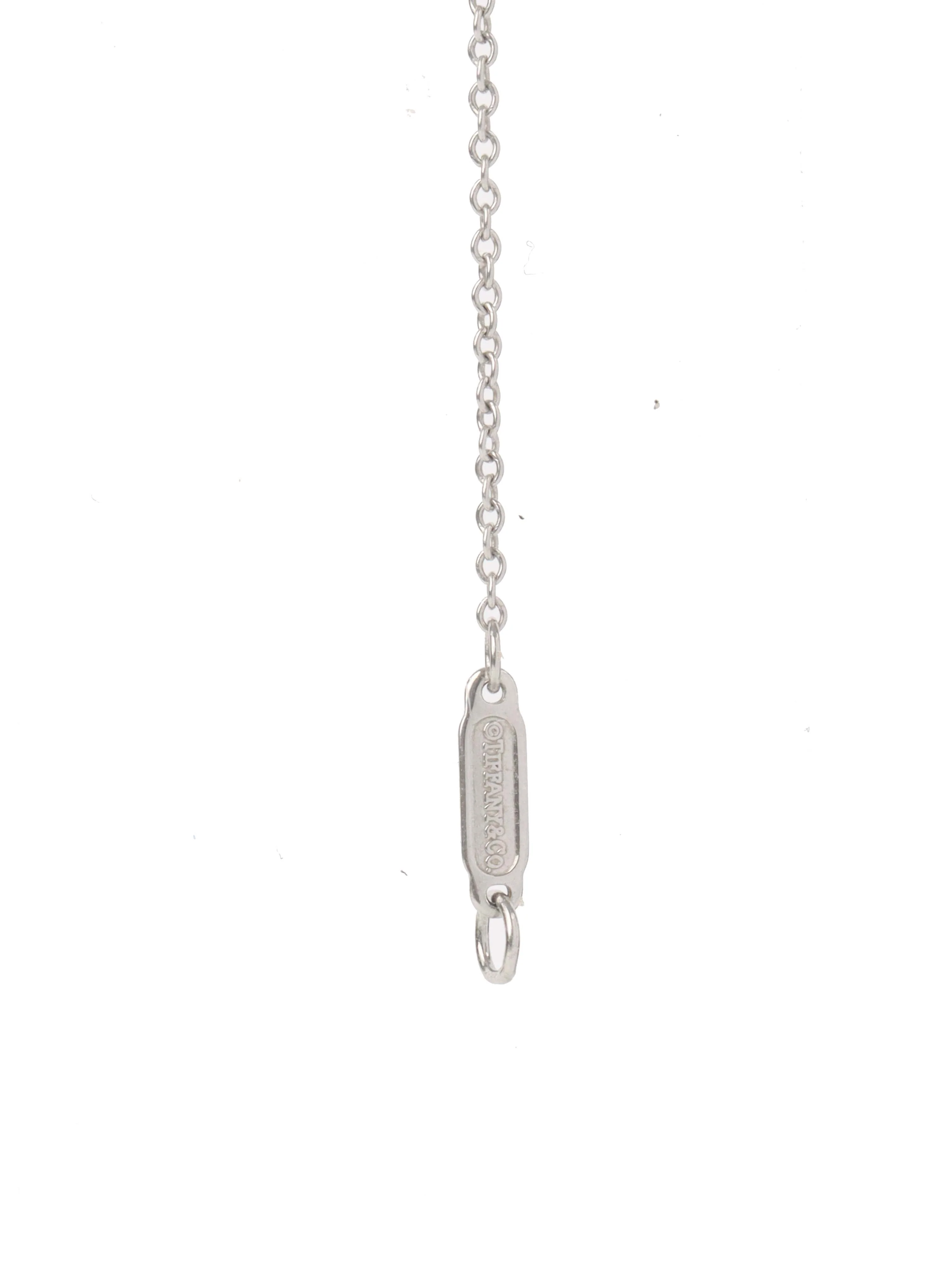 Tiffany  Co Heart Necklace in Pink Sapphires/ White Diamonds Mini