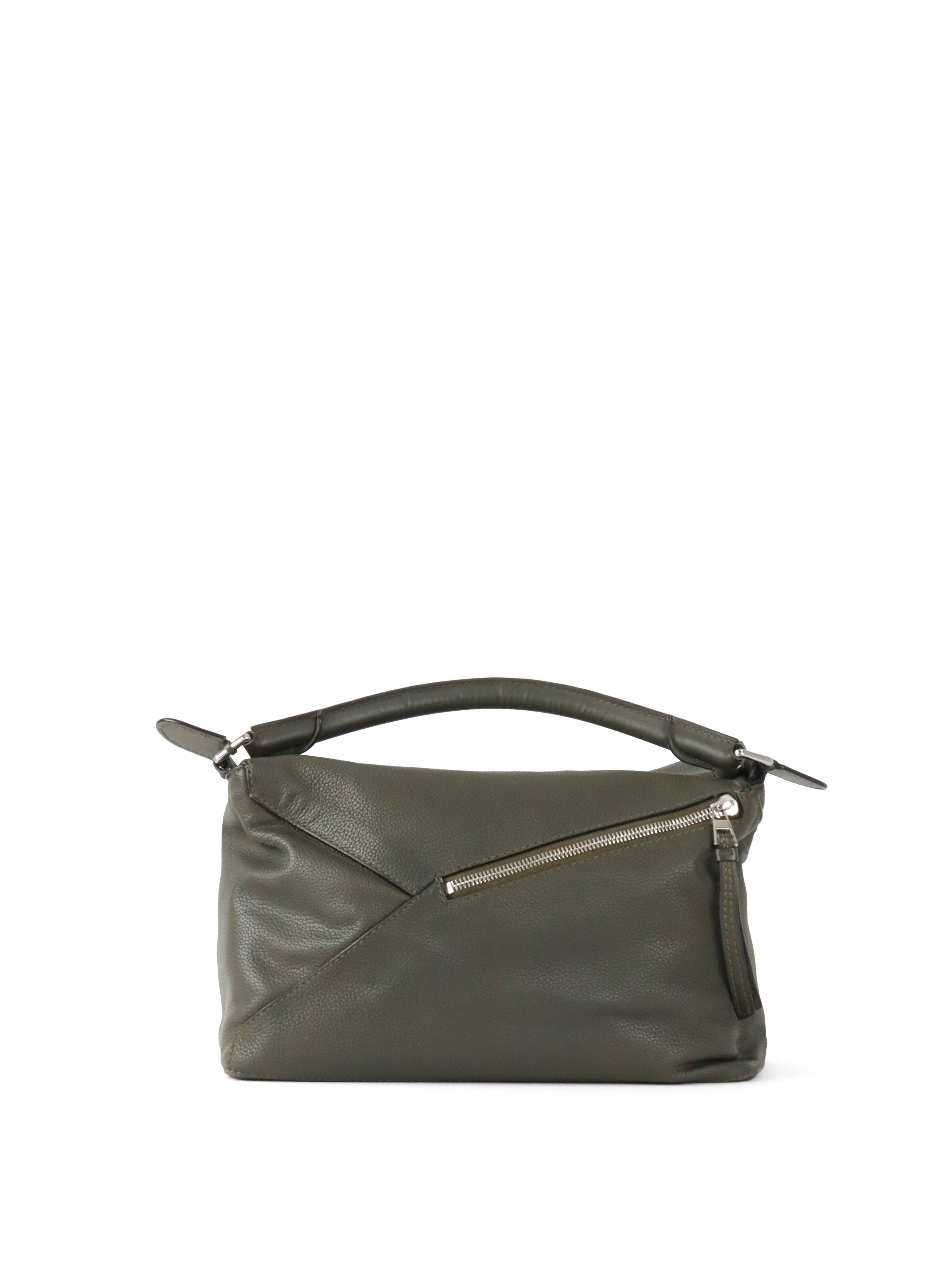 Loewe Deep Khaki Large Puzzle Bag