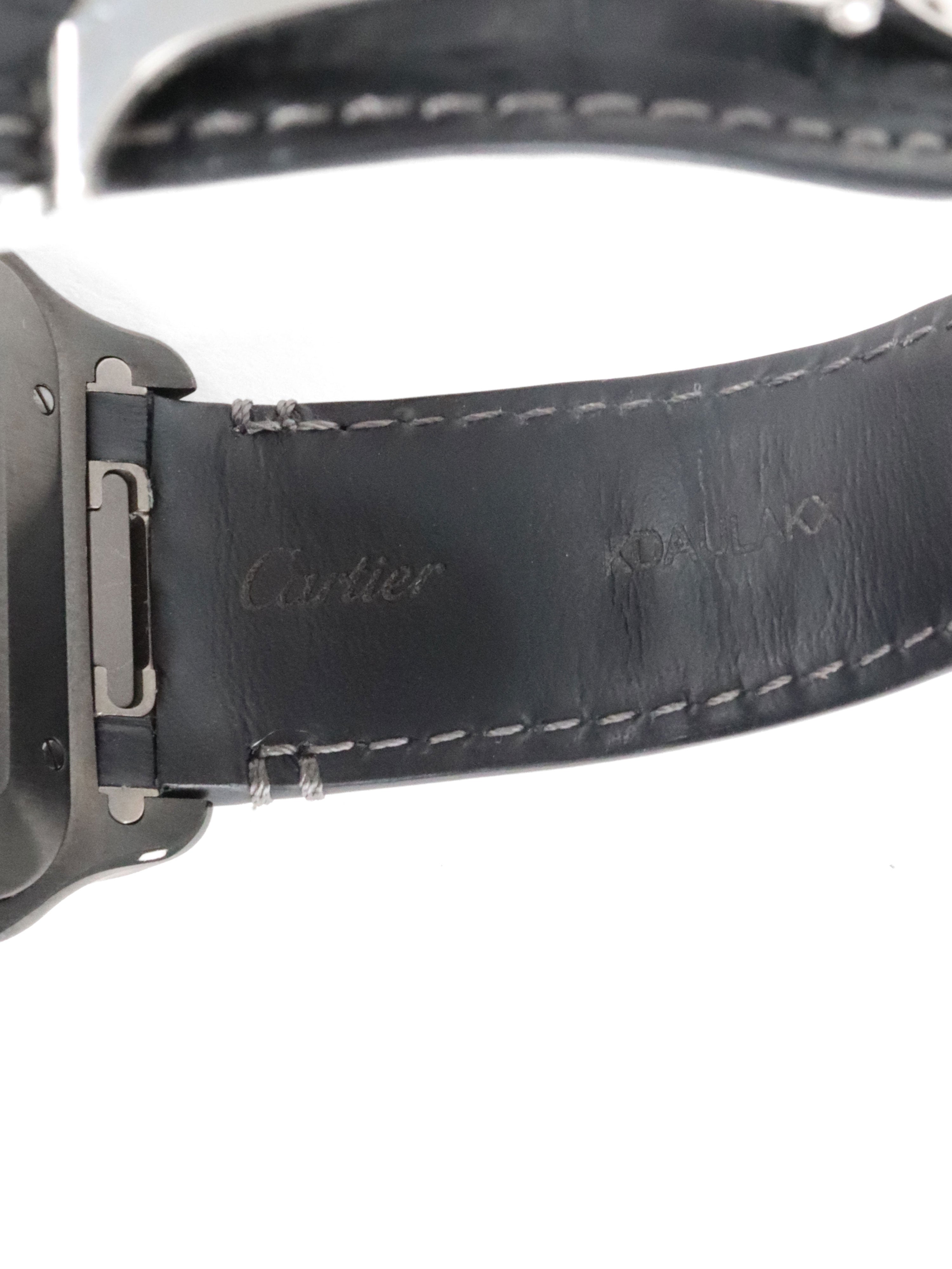 Cartier Black Santos-Dumont watch
