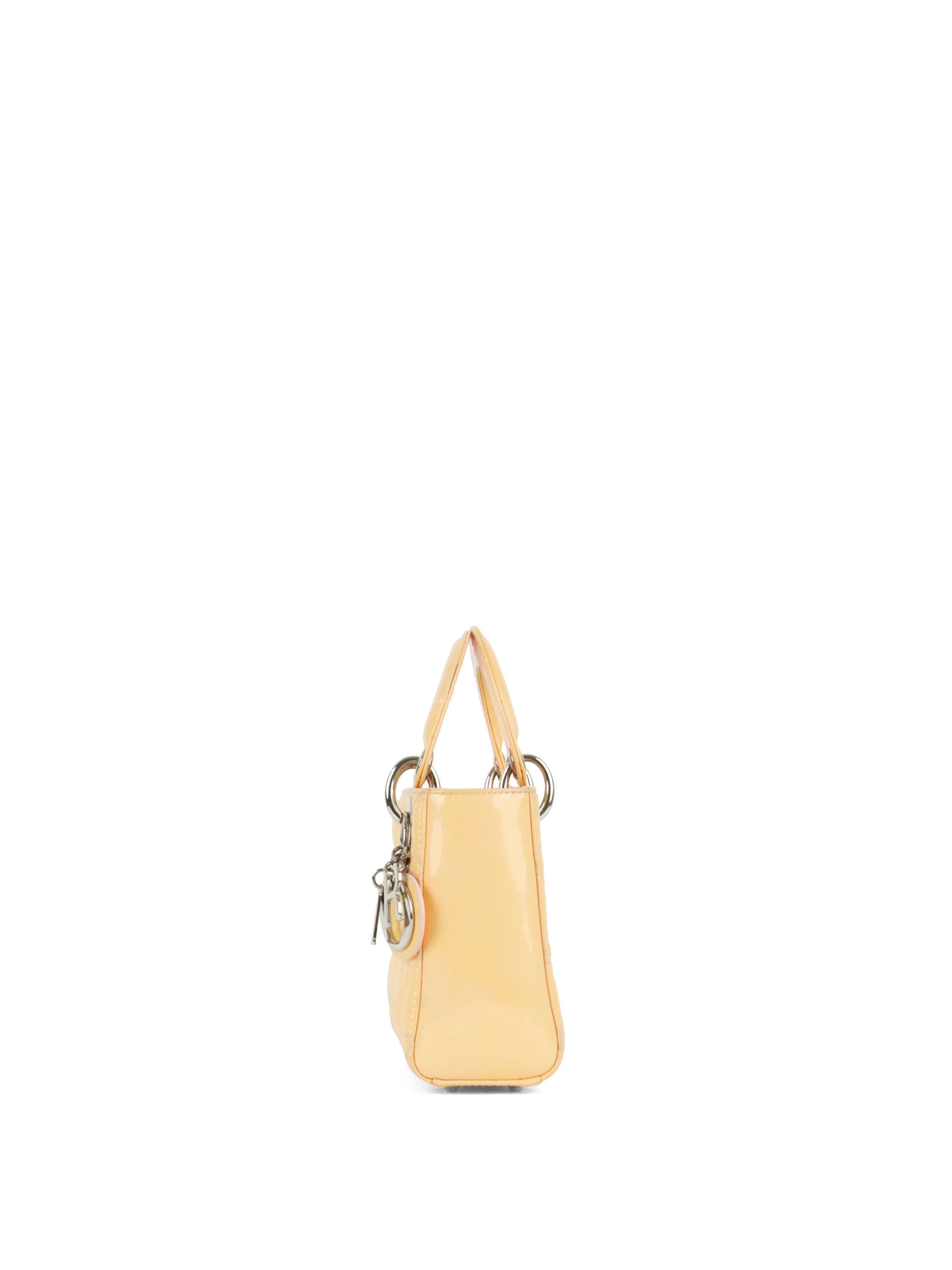 Dior Patent Beige Mini Lady Dior Bag SHW
