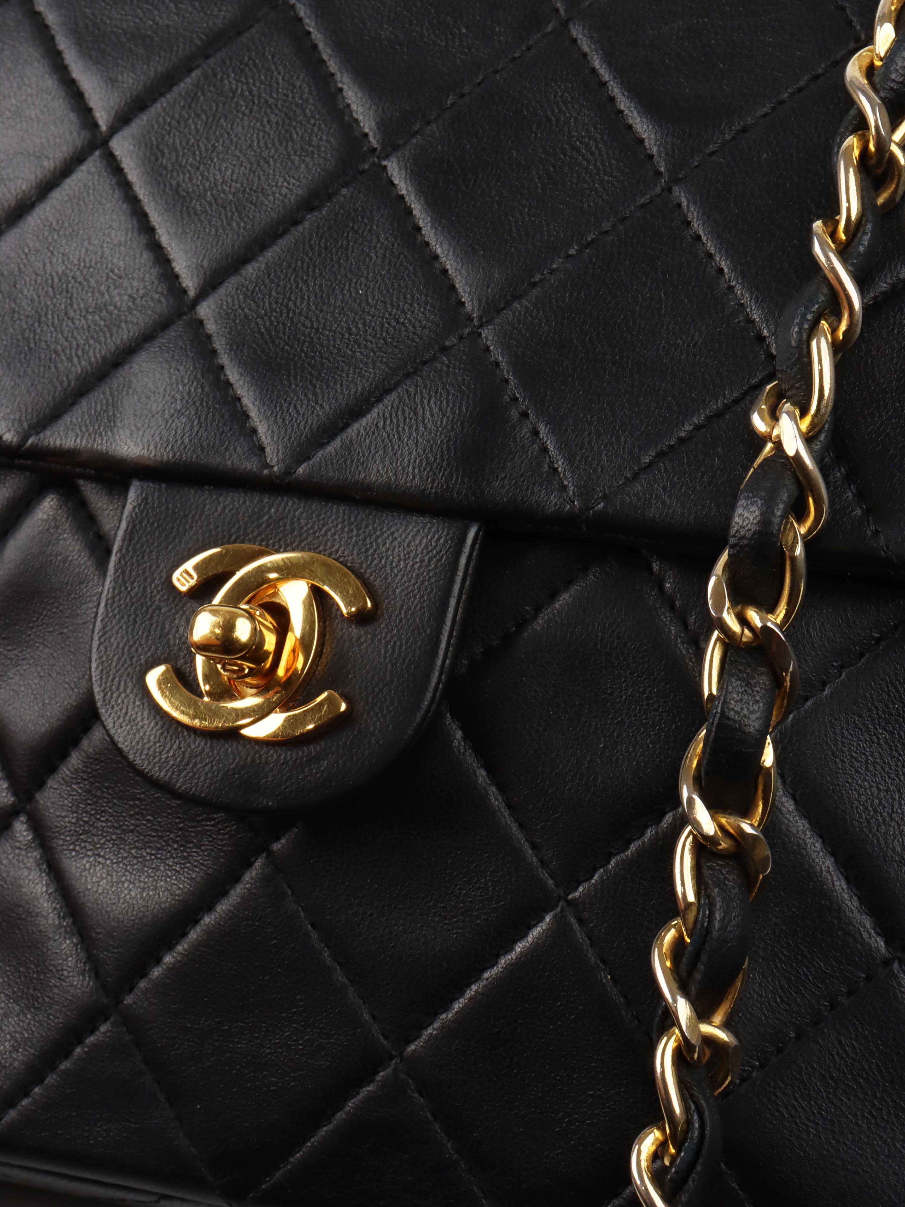 Chanel Black Vintage Flap Bag GHW.