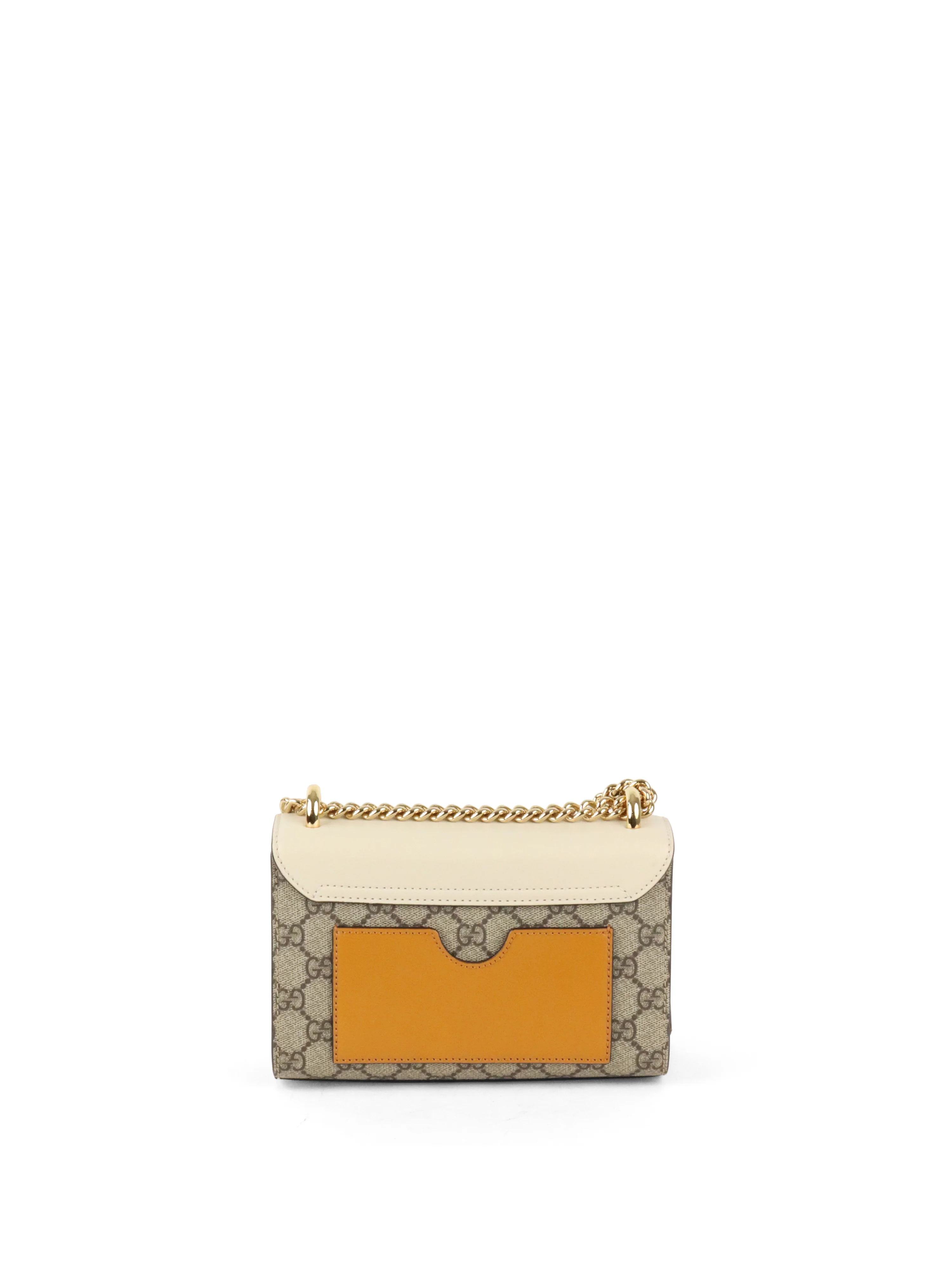 Gucci Small White GG Padlock Shoulder Bag