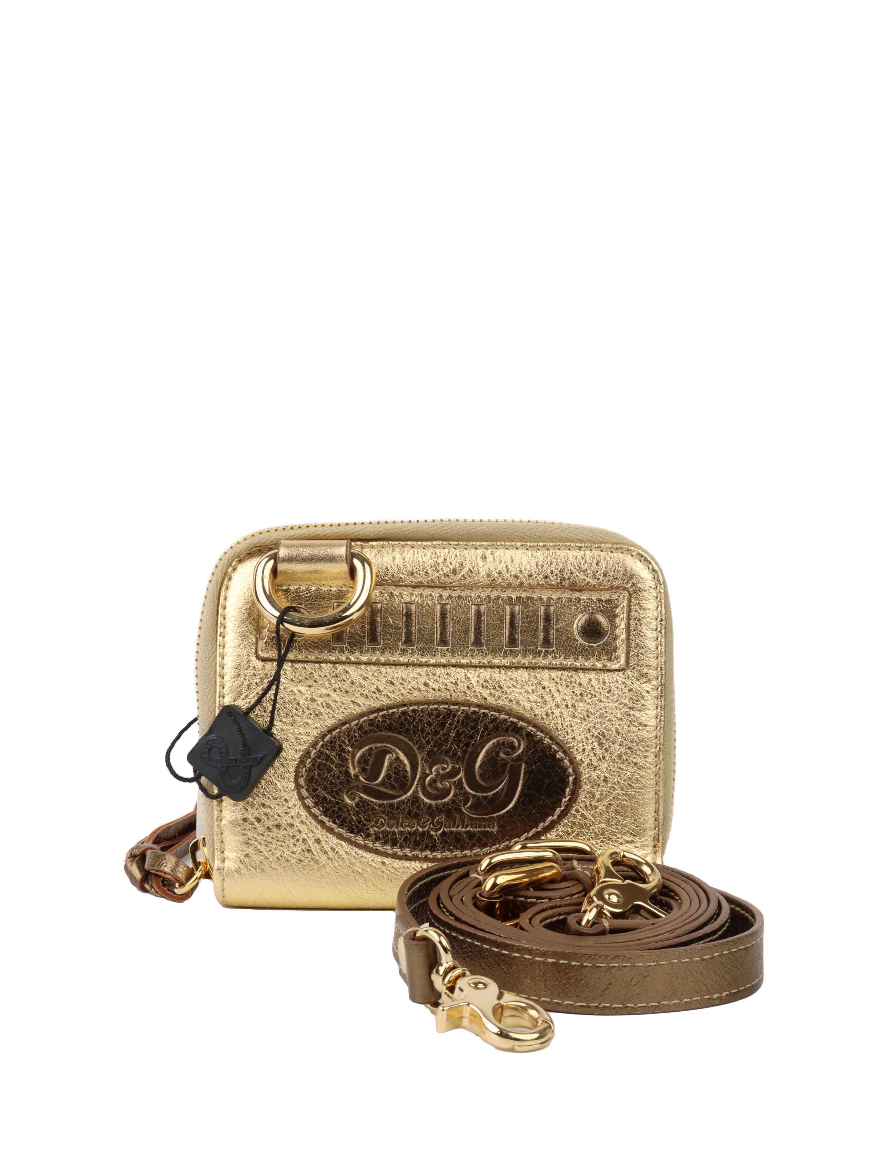 Dolce 
Gabbana Gold Wallet on Chain.