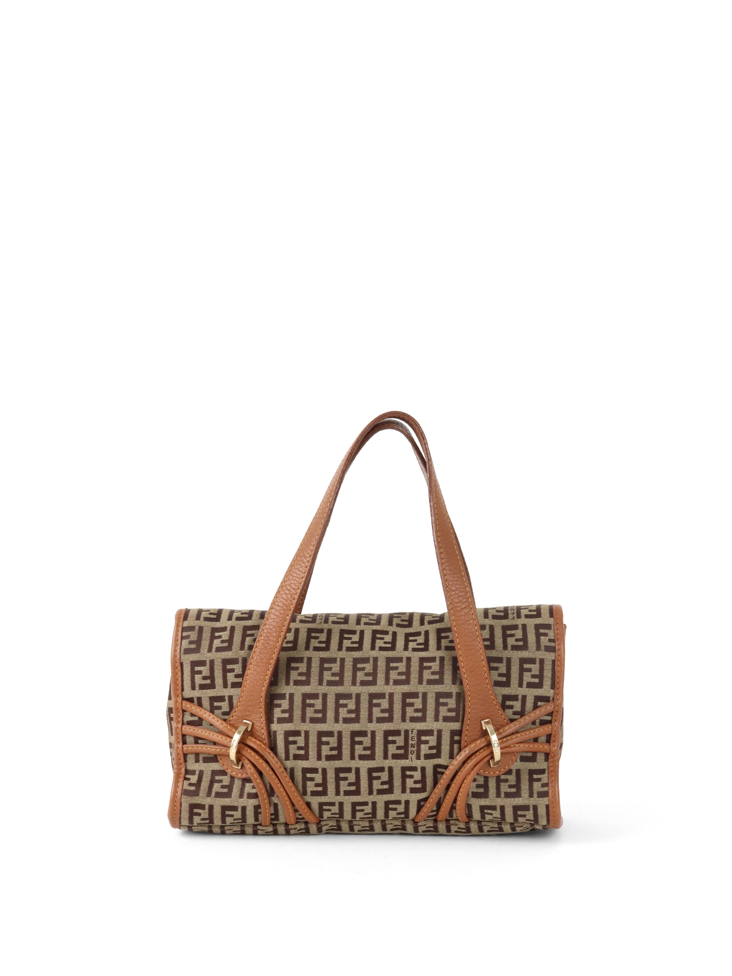 Fendi Zucchino FF Top Handle Bag.