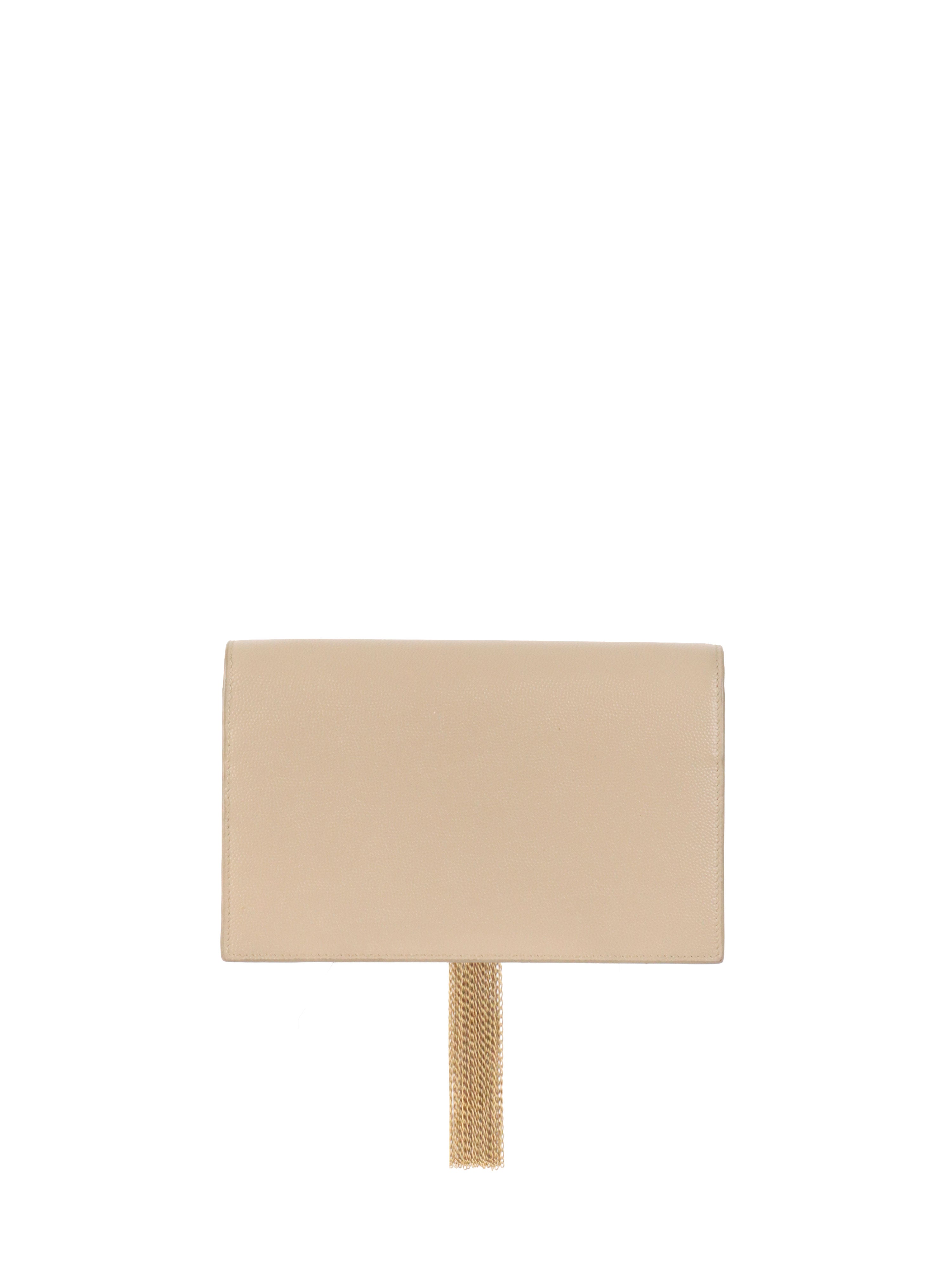 Saint Laurent Small Beige Kate Bag with Tassel