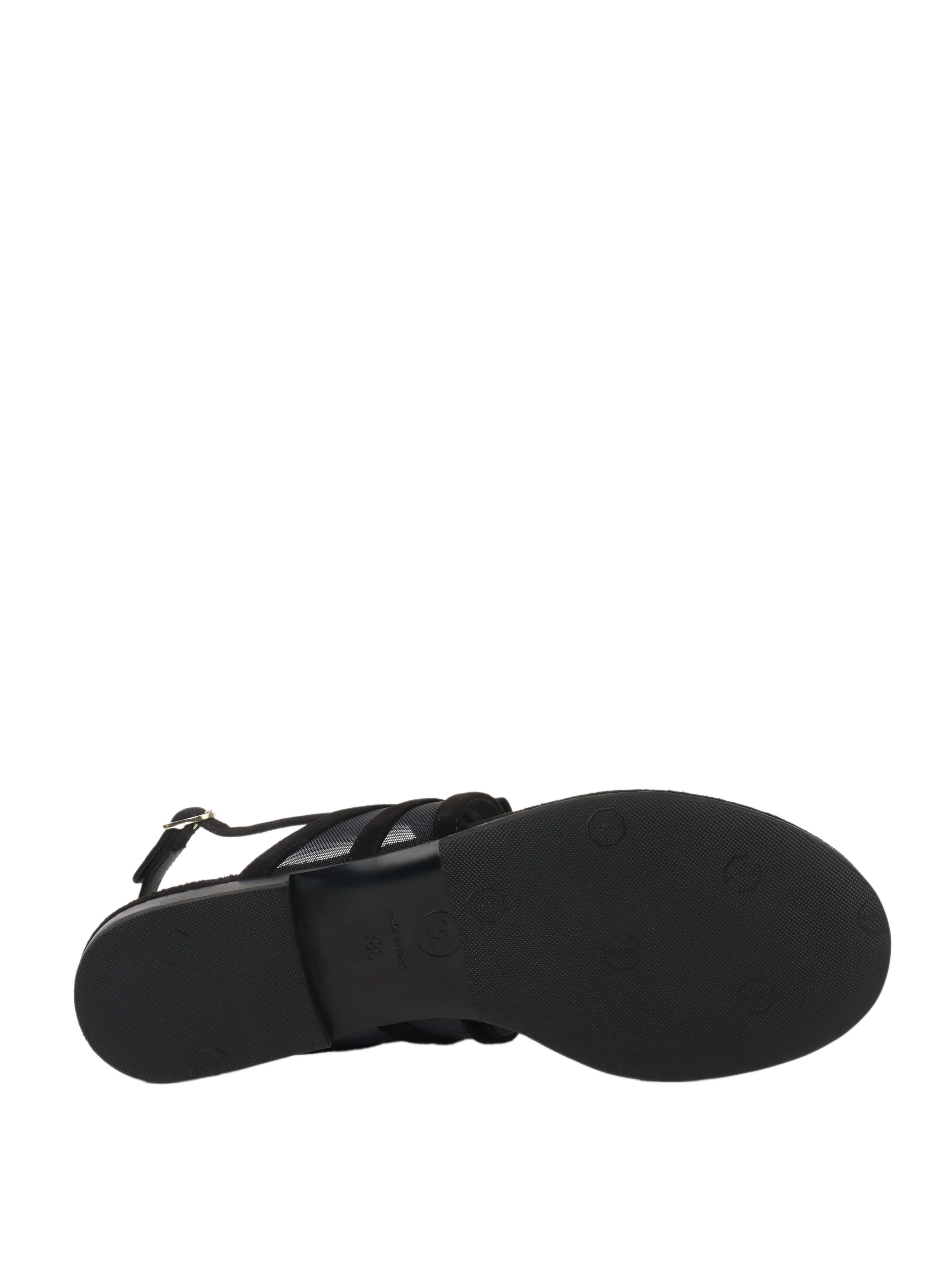 Chanel Black Sandals 38.