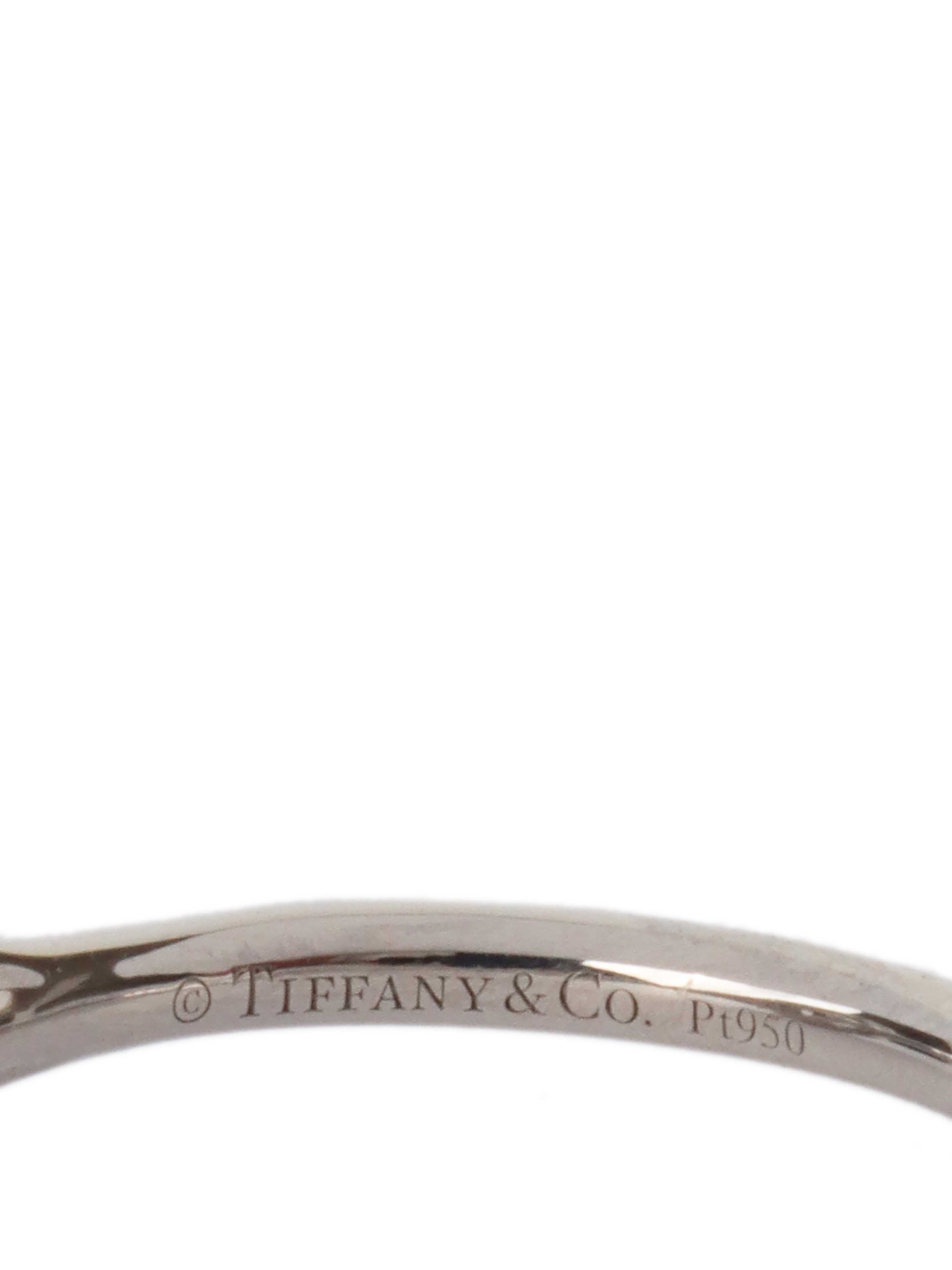 Tiffany 
Co 0.7ct Cushion Shape Diamond Ring.