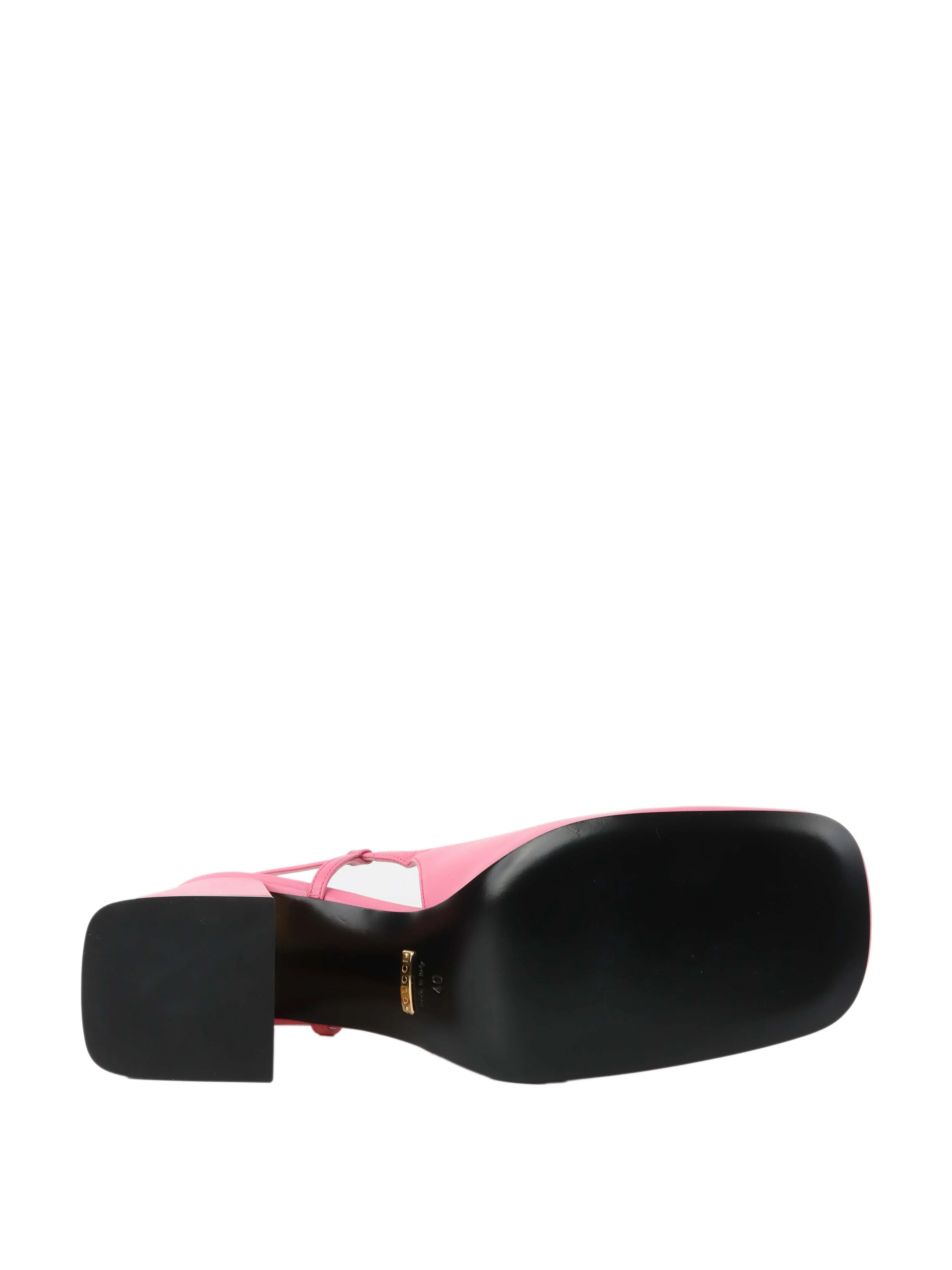 Gucci Pink Horsebit Slingback Pumps.