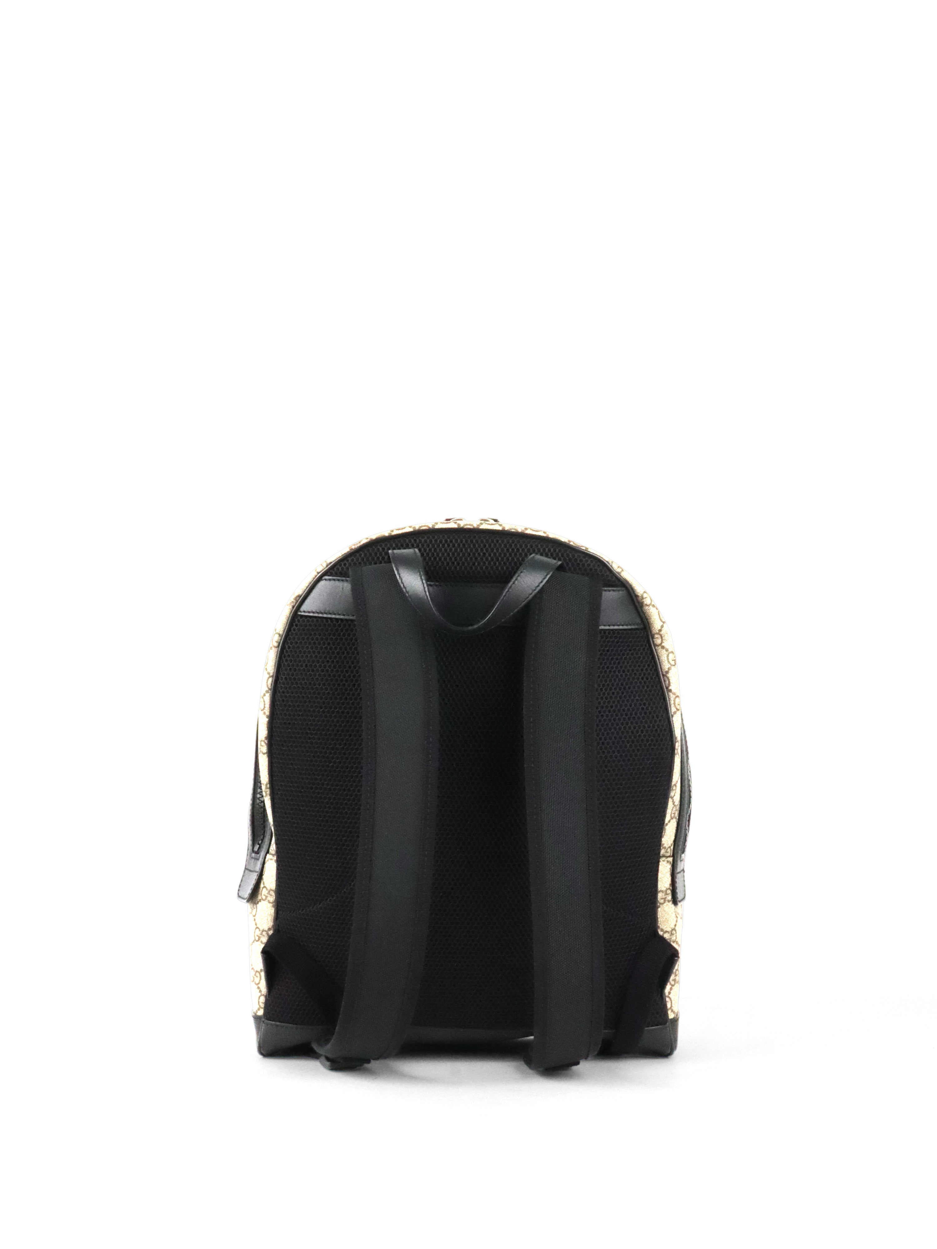 Gucci Large Ebony GG Supreme Backpack