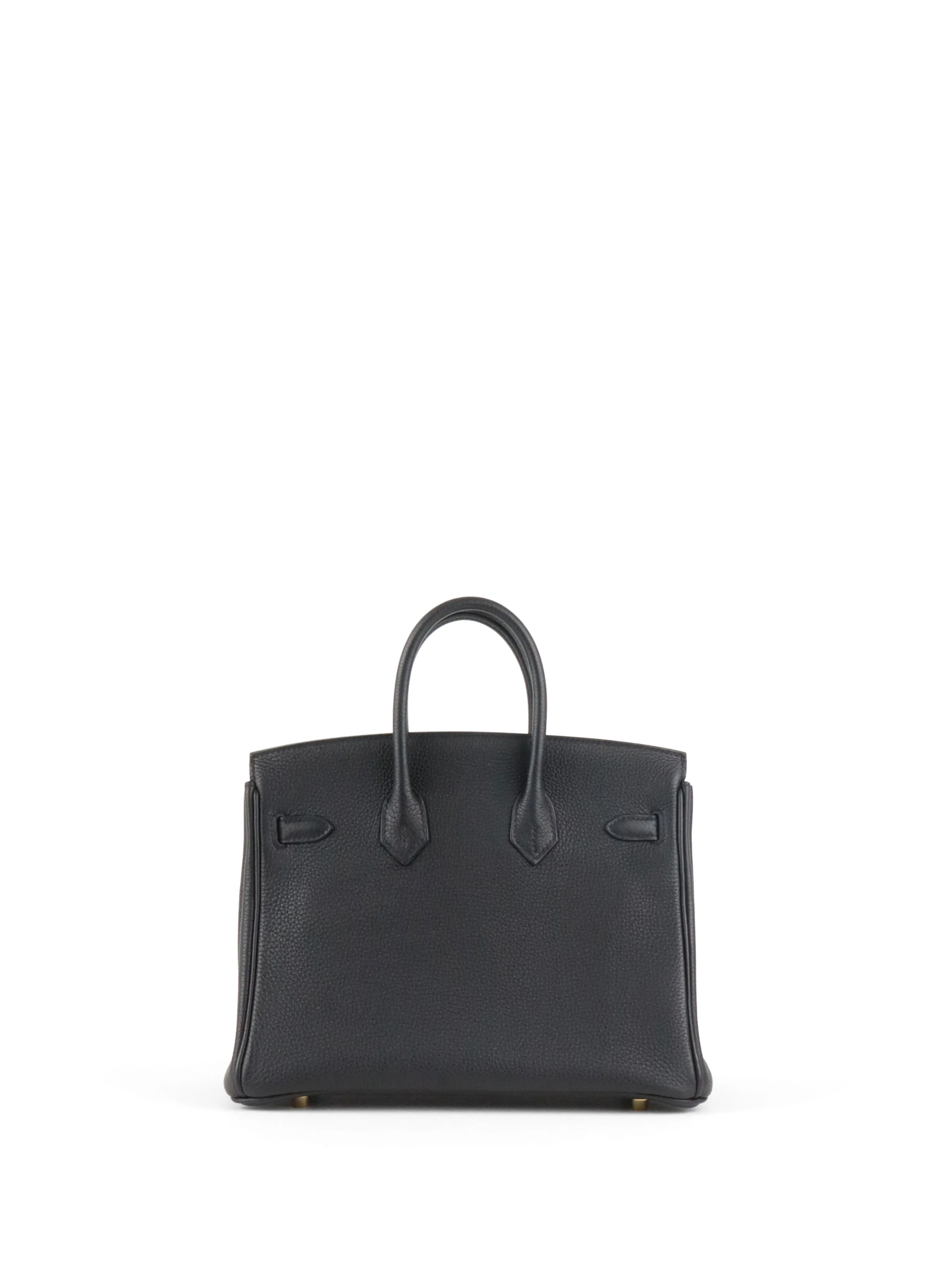 Hermes Noir Birkin 25 Togo Leather GHW Stamp Y