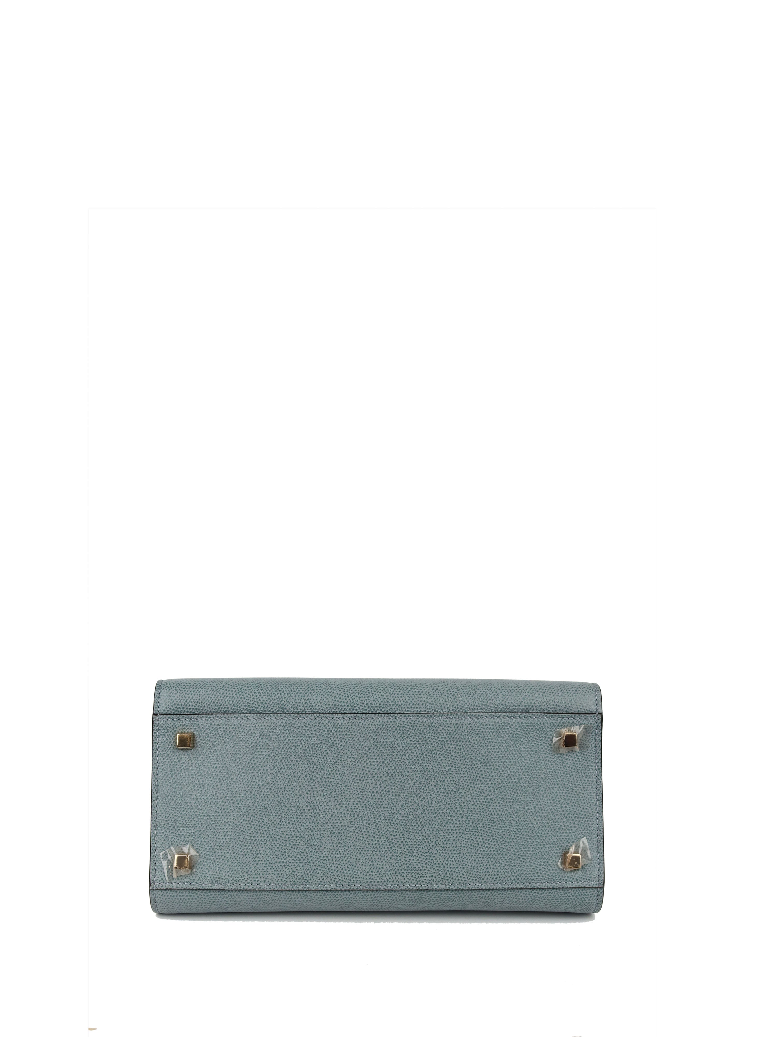 Valextra Iside Top Handle Mini Bag Smokey Blue *