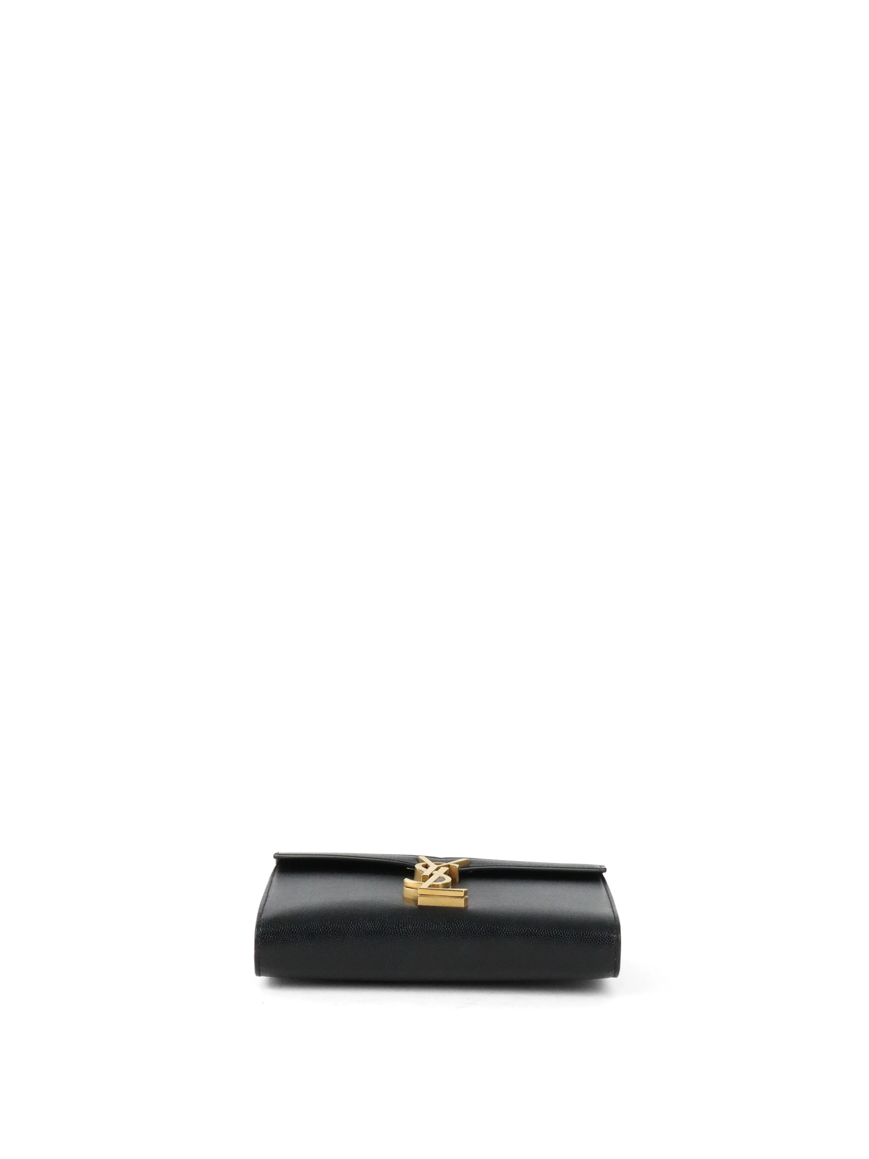 Saint Laurent Black Cassandra Wallet on Chain