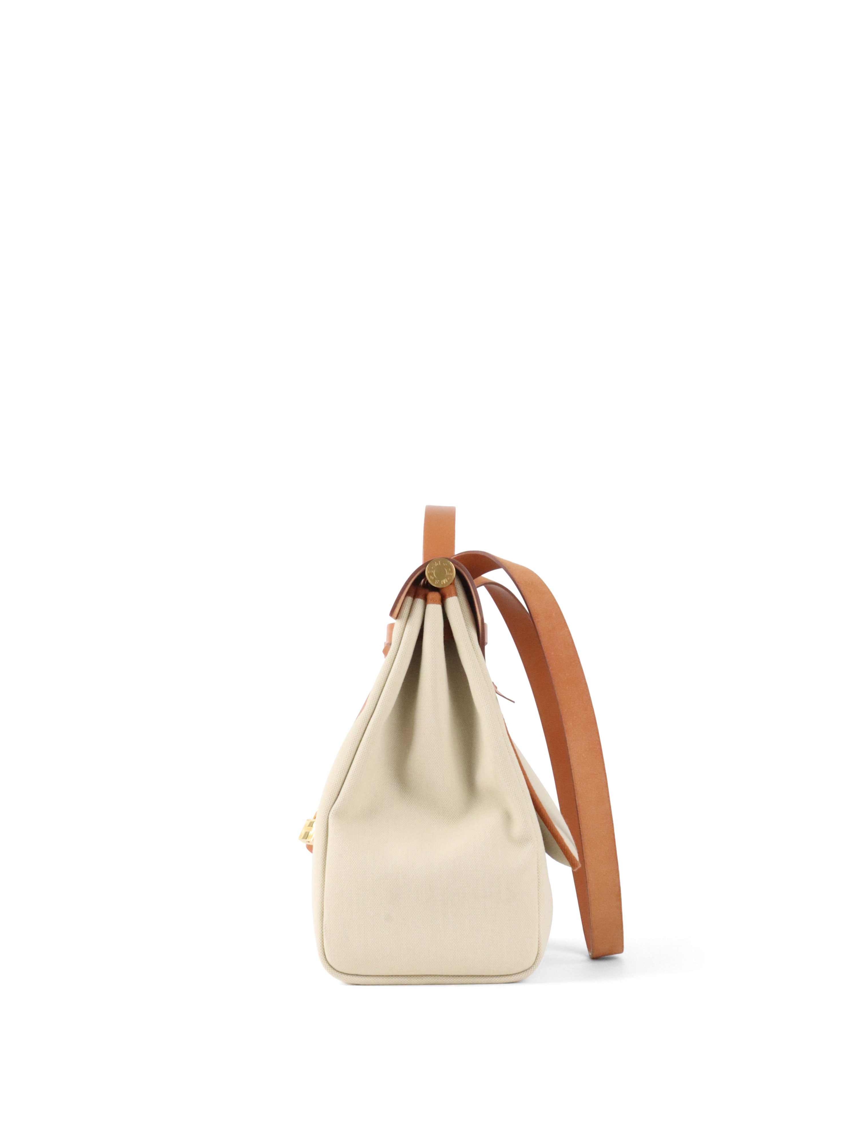 Hermes Ecru/ Beige/ Fauve Herbag Messenger 39 Bag
