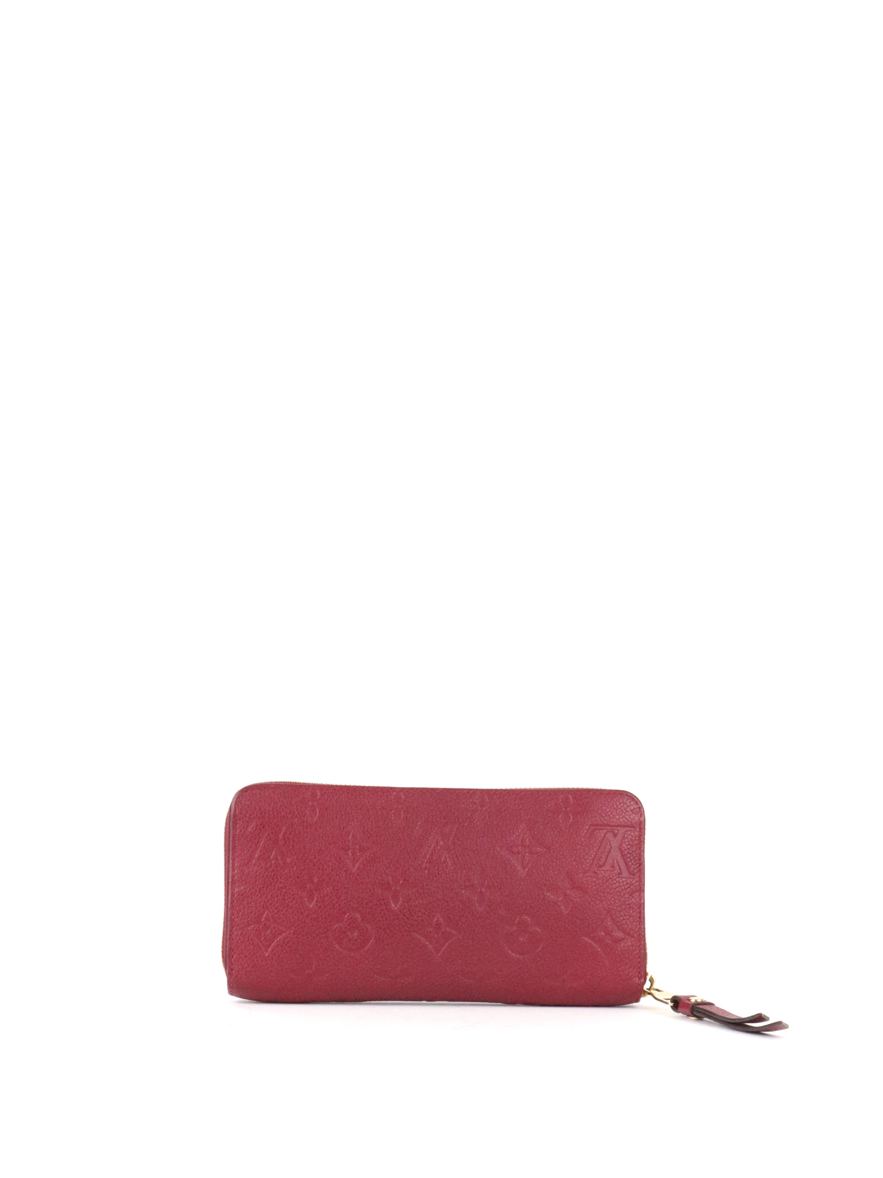 Louis Vuitton Rouge Grenat Monogram Empreinte Zippy Wallet