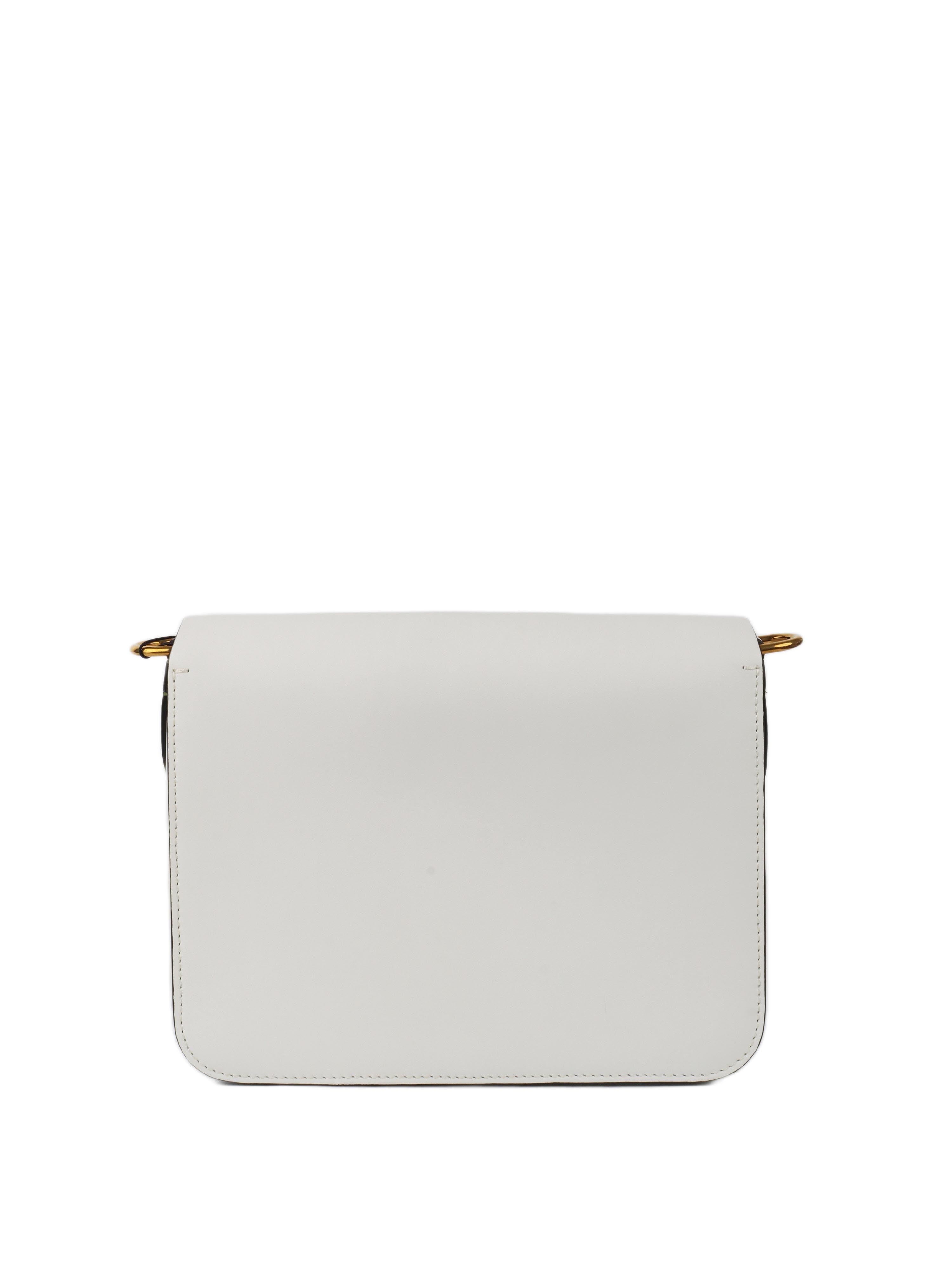 Burberry White Satchel Bag.