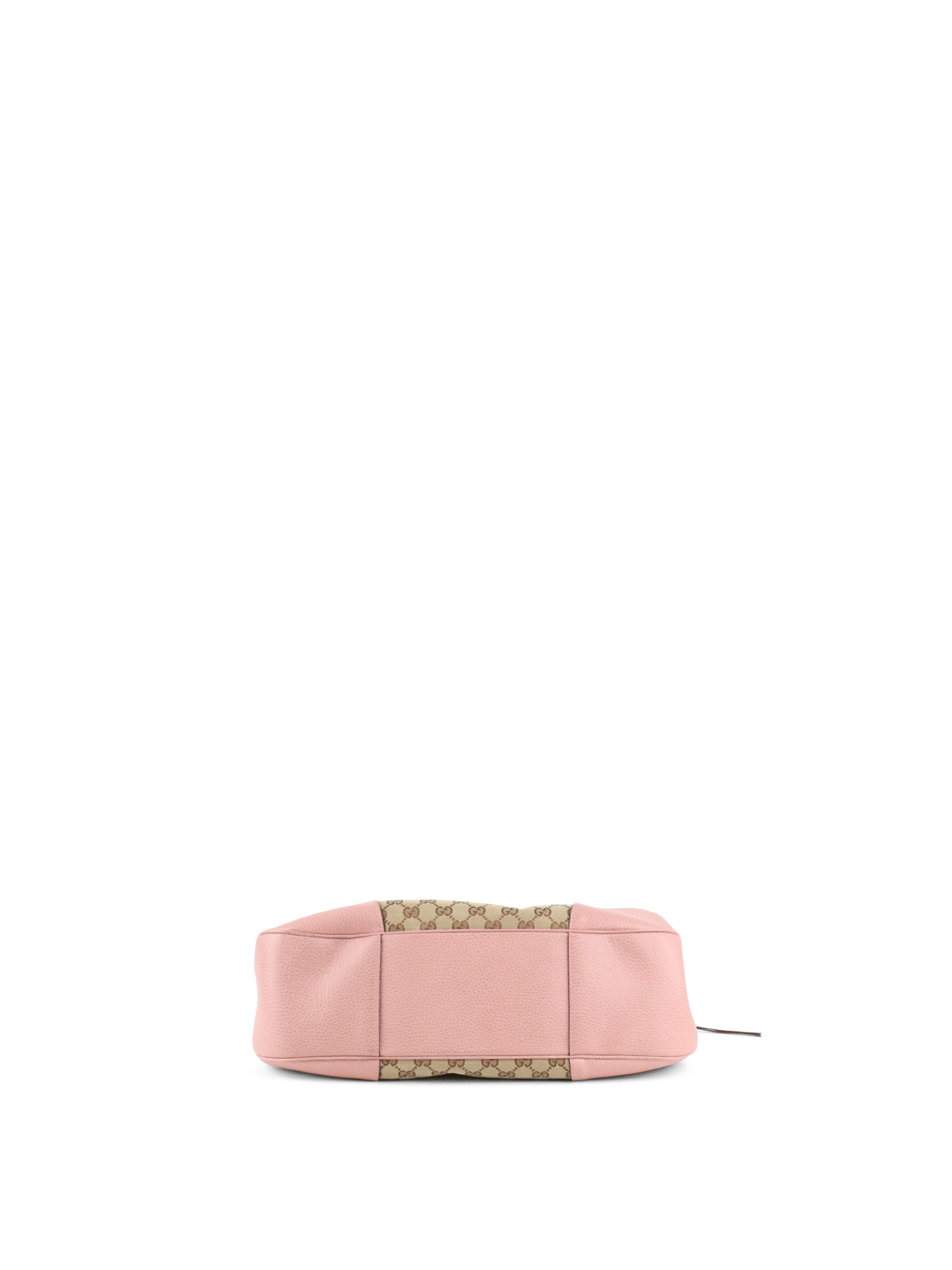 Gucci Large Dusty Pink GG Canvas Bree Hobo bag