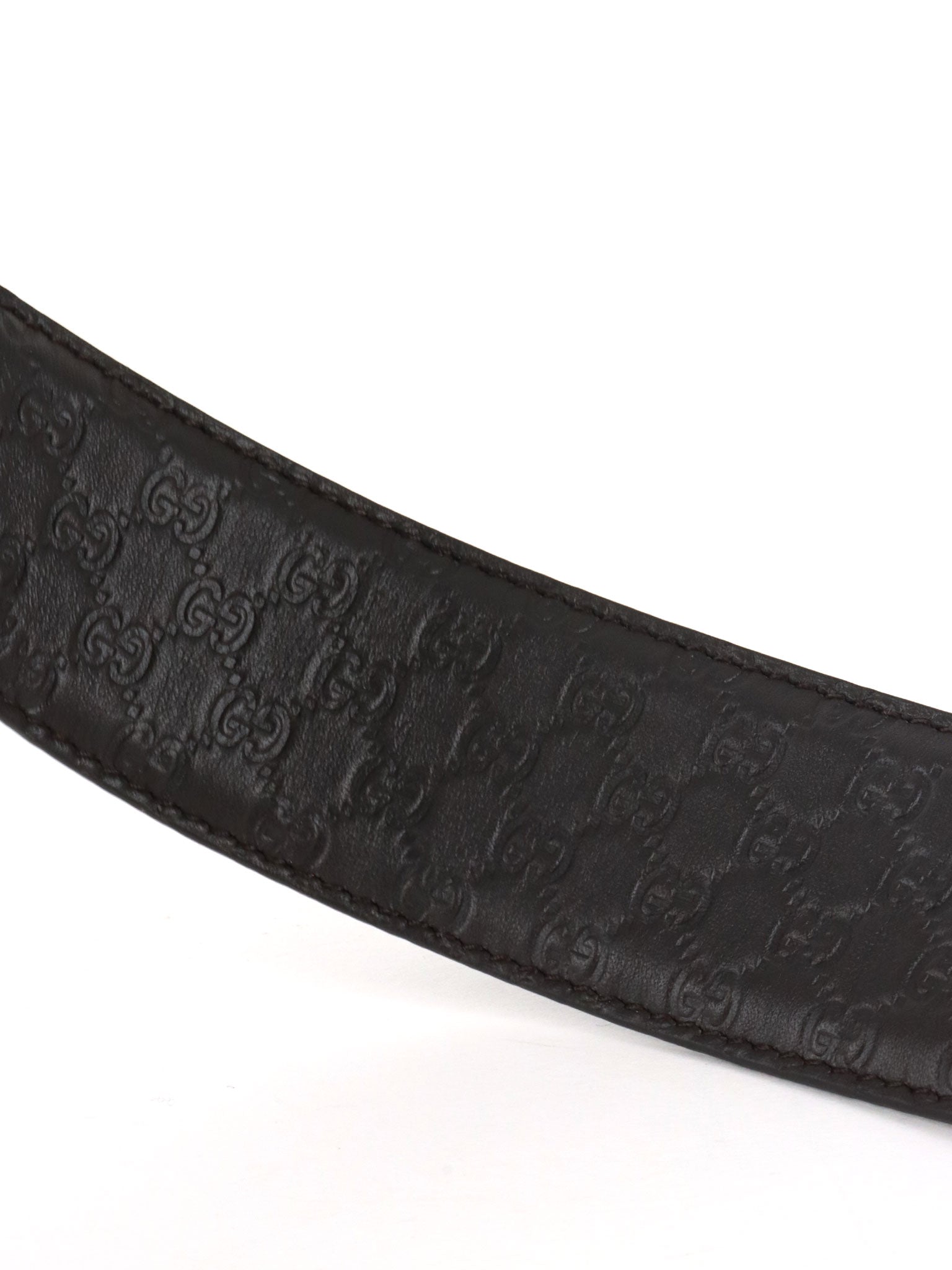 Gucci Dark Brown Microguccissima Leather Belt 90cm