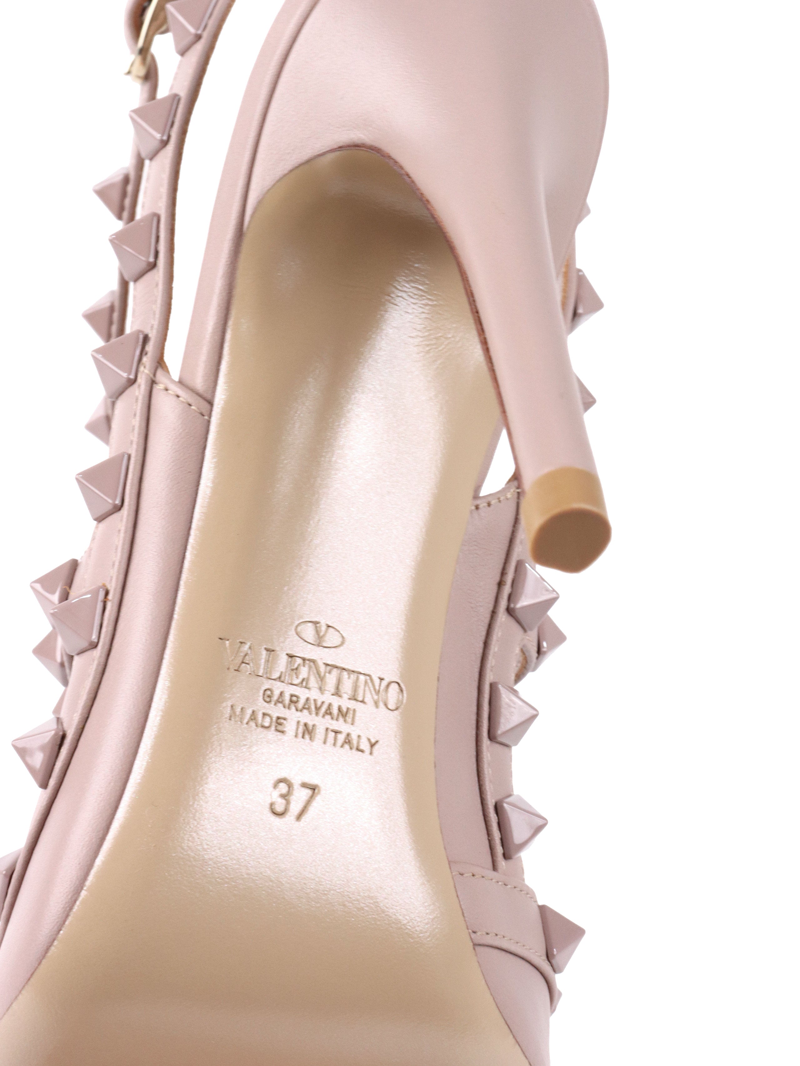 Valentino Poudre Rockstud Ankle Strap Pump.