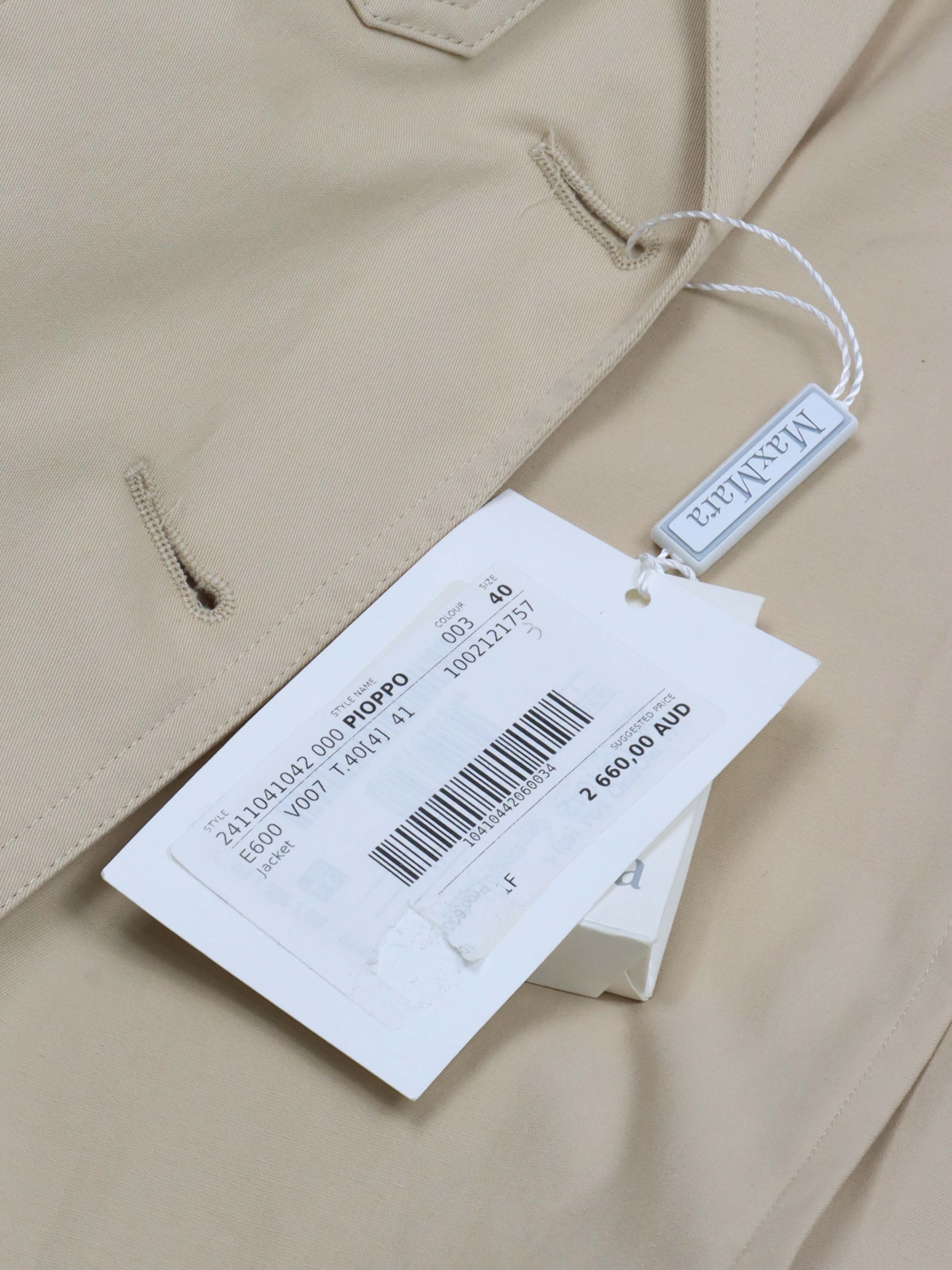 Max Mara Single-Breasted Cotton Blazer.