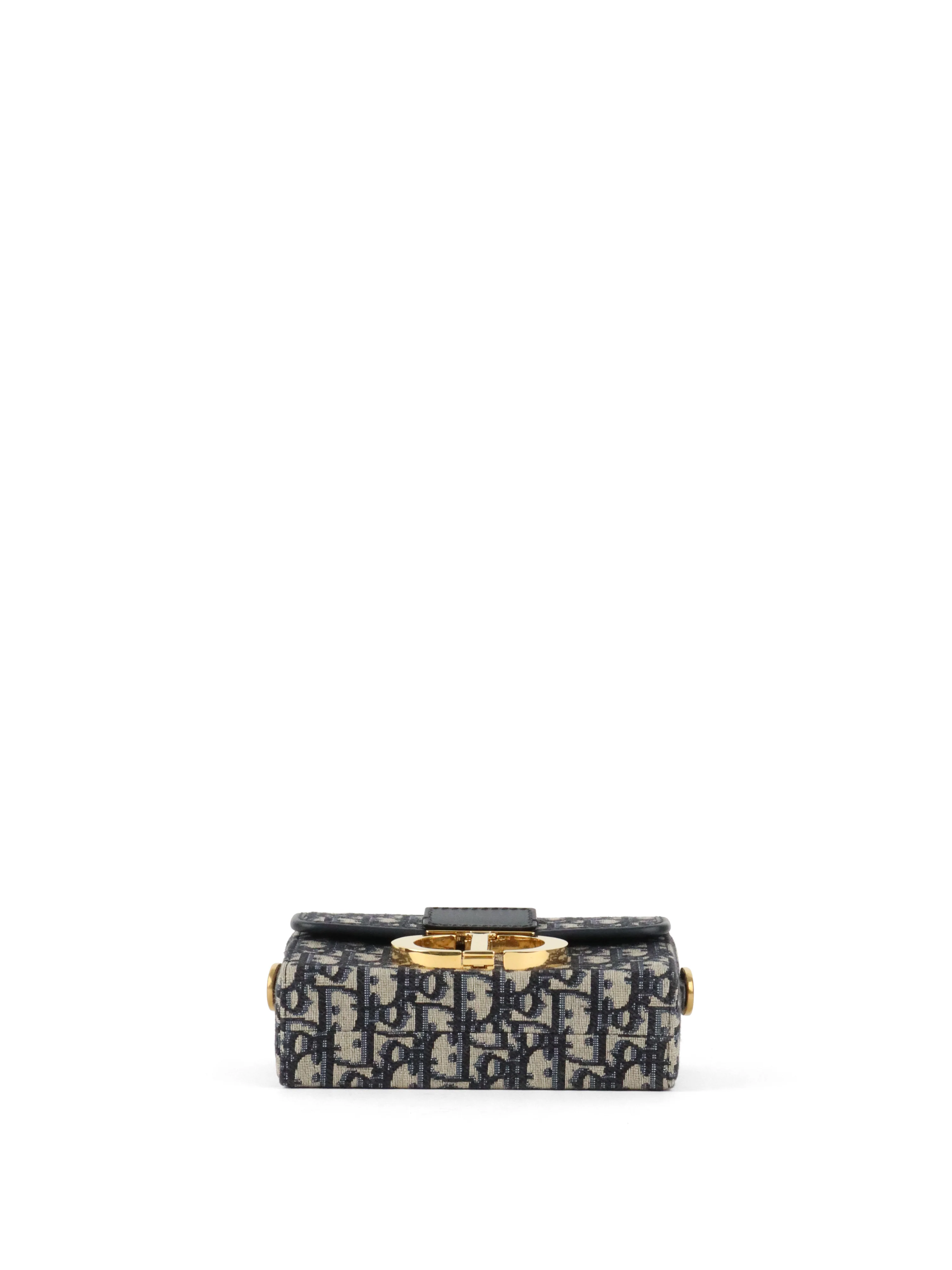 Dior Box 30 Montaigne Navy Oblique  Bag