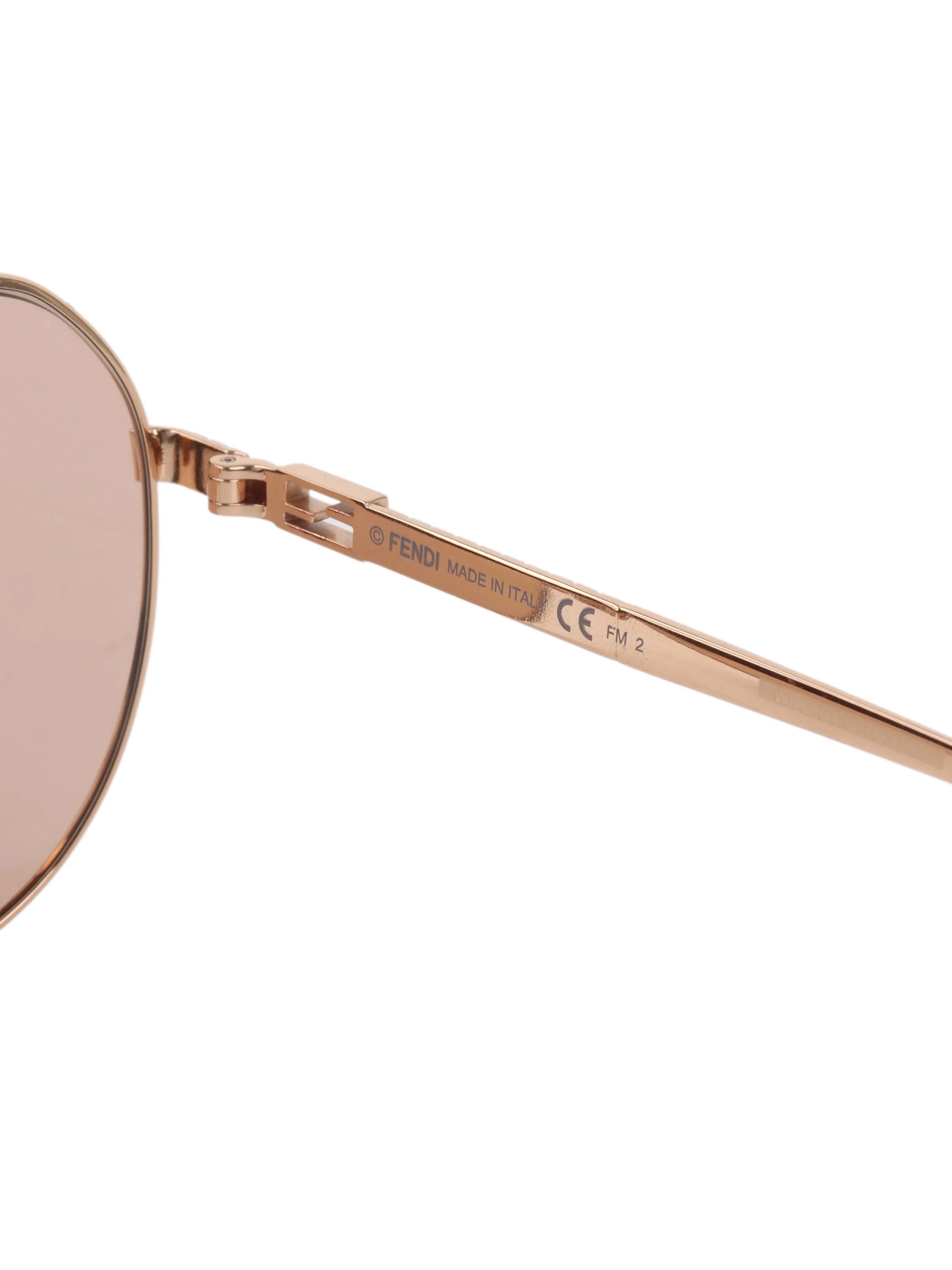 Fendi Rose Gold Frame Sunglasses.