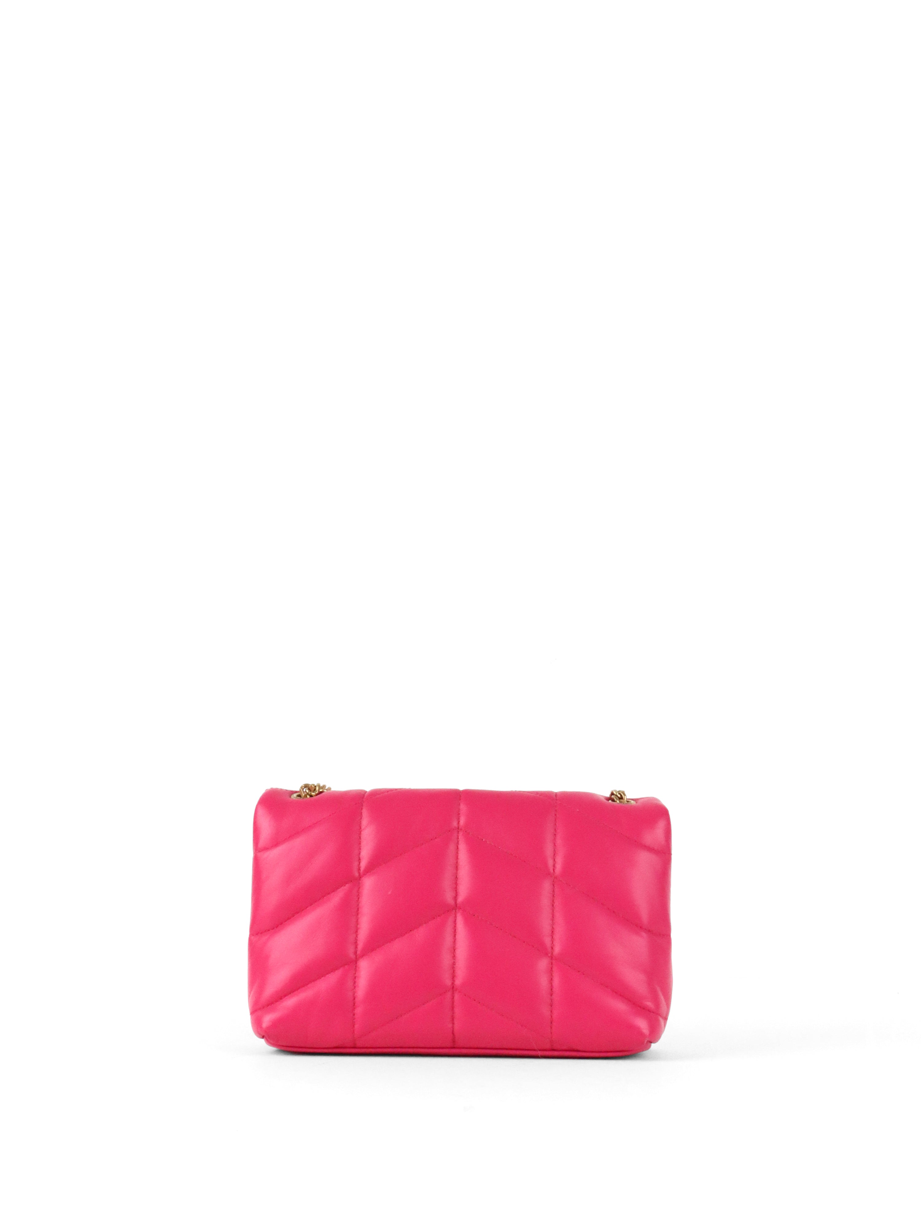 Saint Laurent Bright Pink Toy Puffer Bag