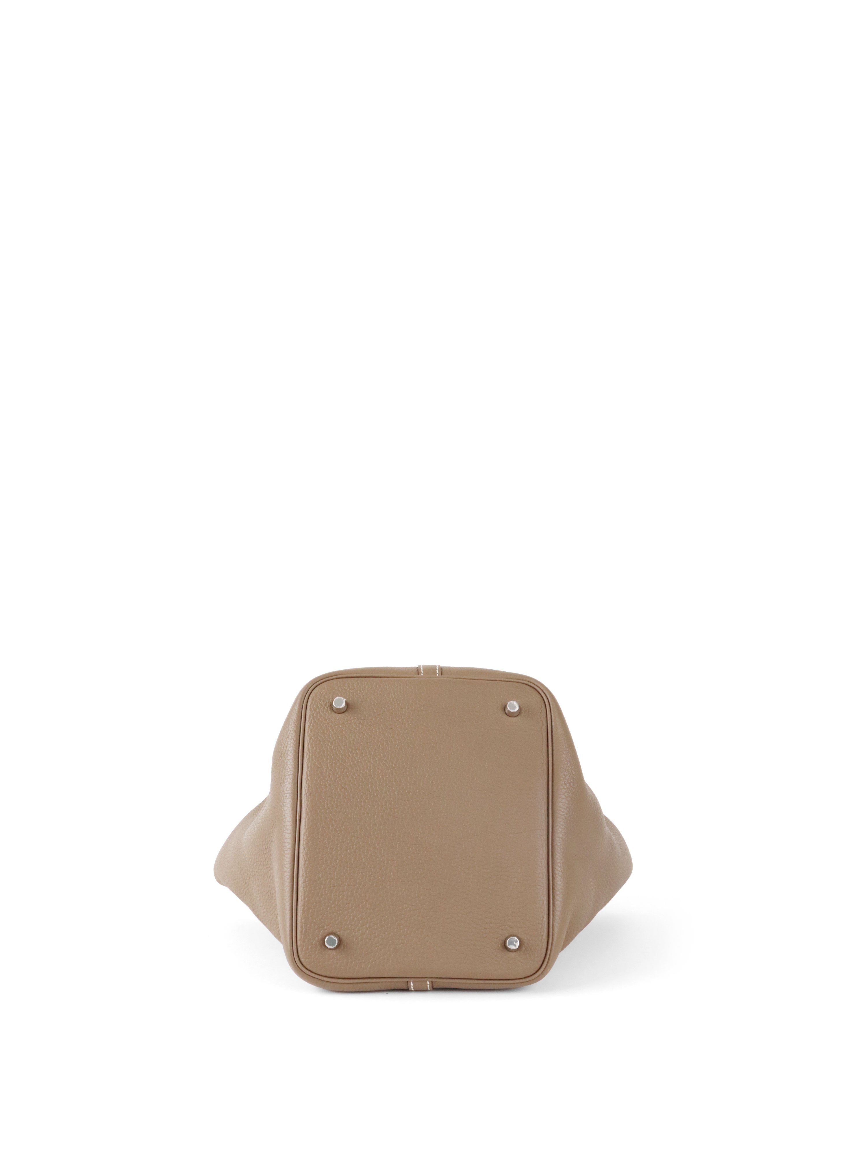 Hermes Etoupe Picotin 22 Bag PHW Stamp Z