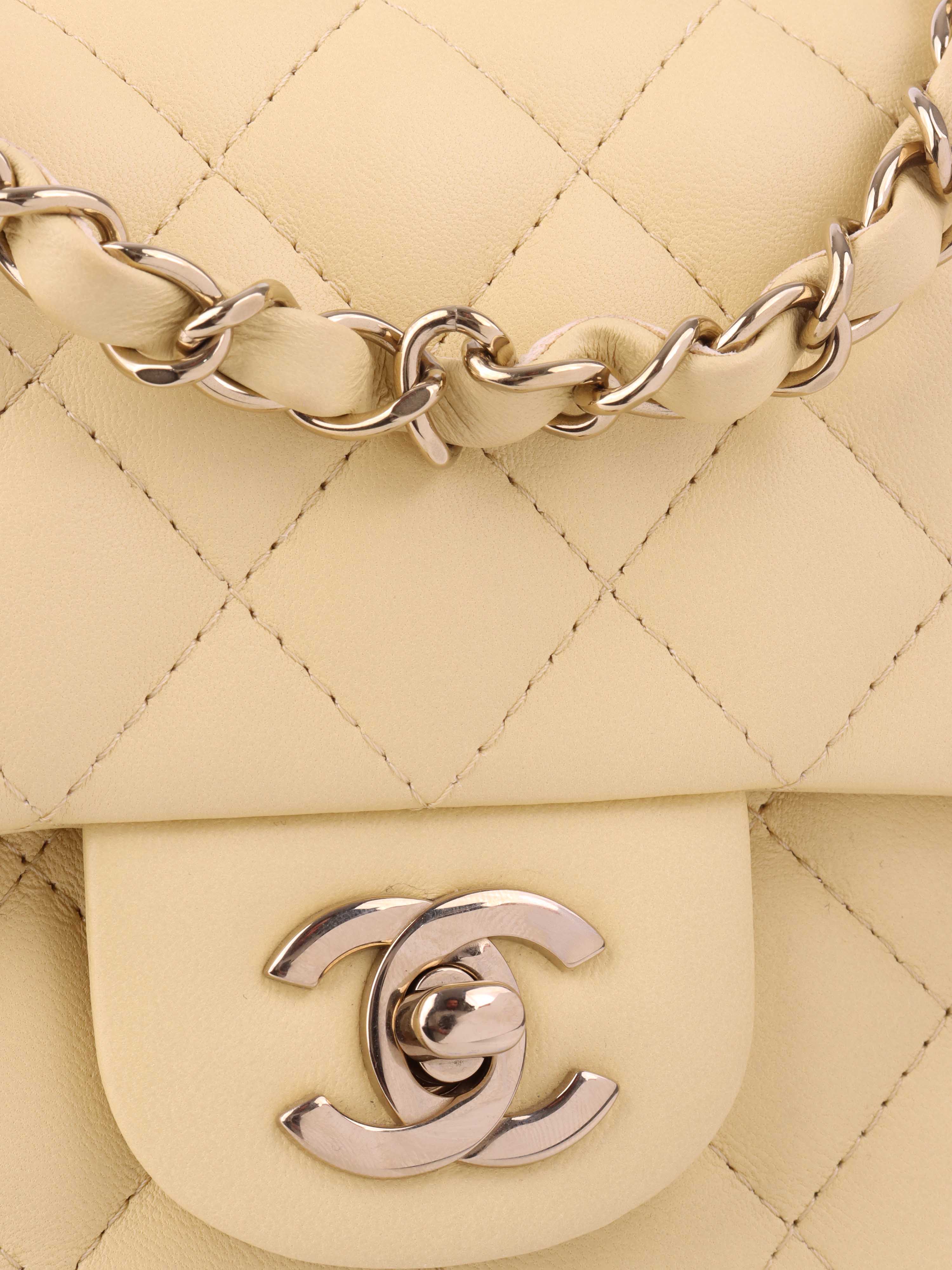 Chanel Square Pastel Yellow Mini Bag.