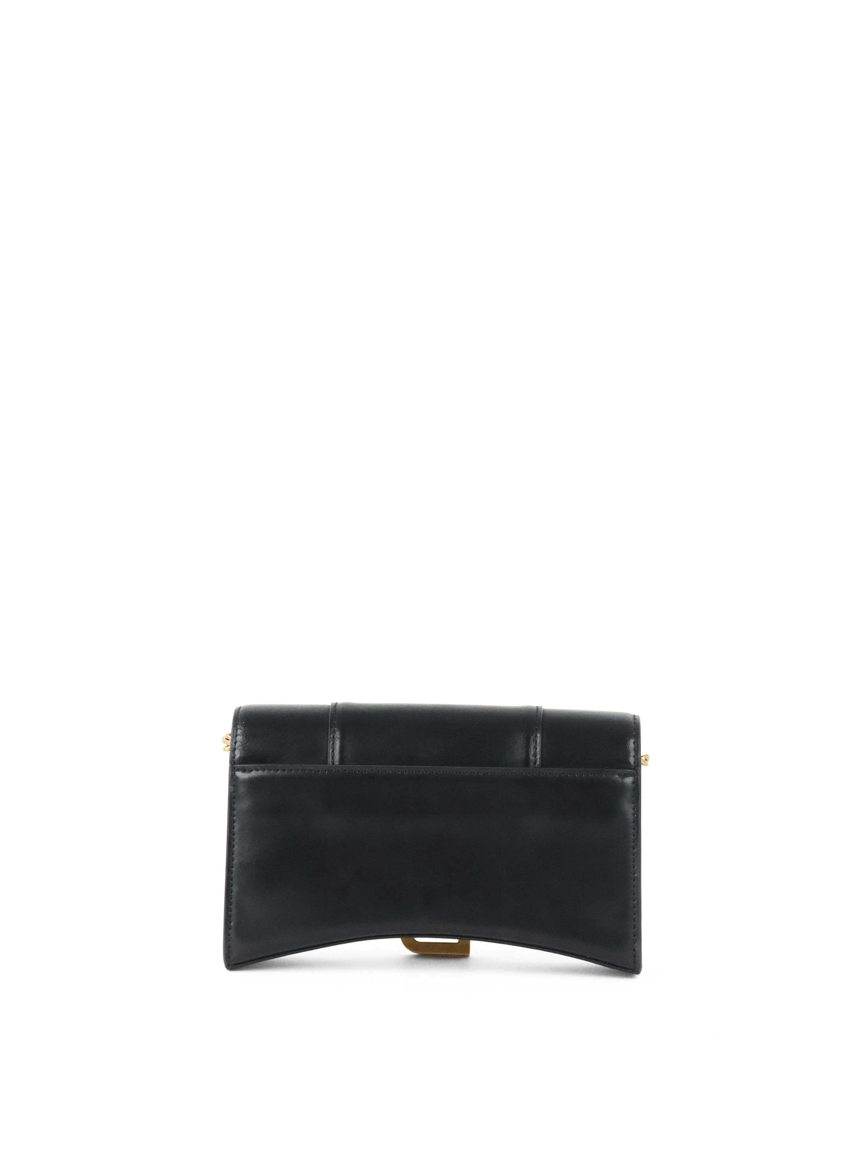 Balenciaga Black Hourglass Wallet On Chain