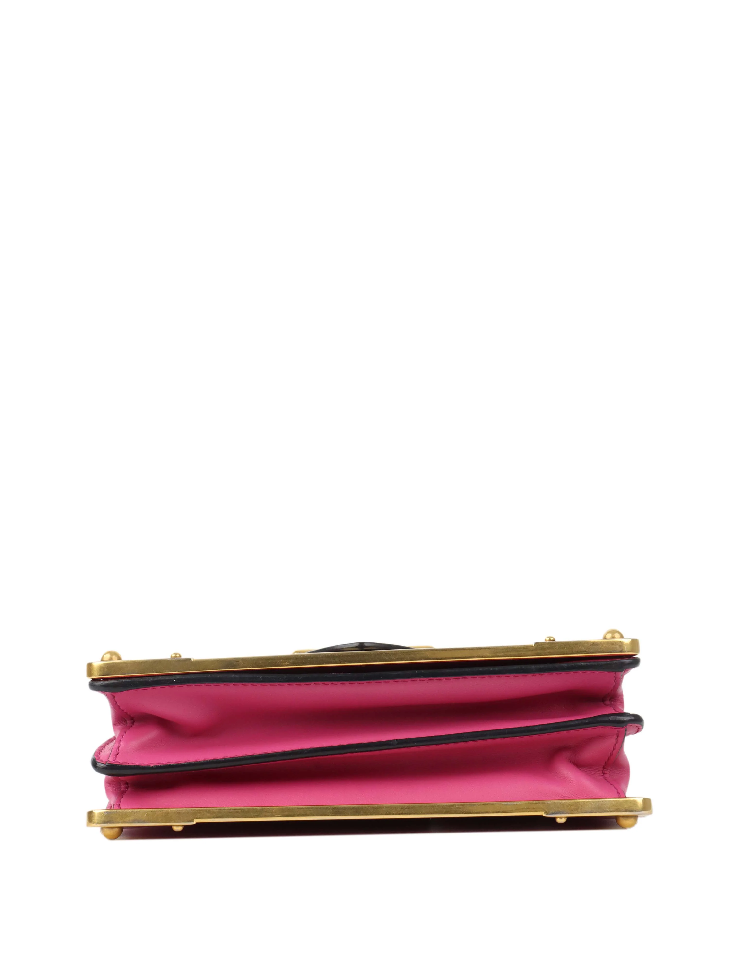 Prada Pink Cahier Leather Crossbody Bag.