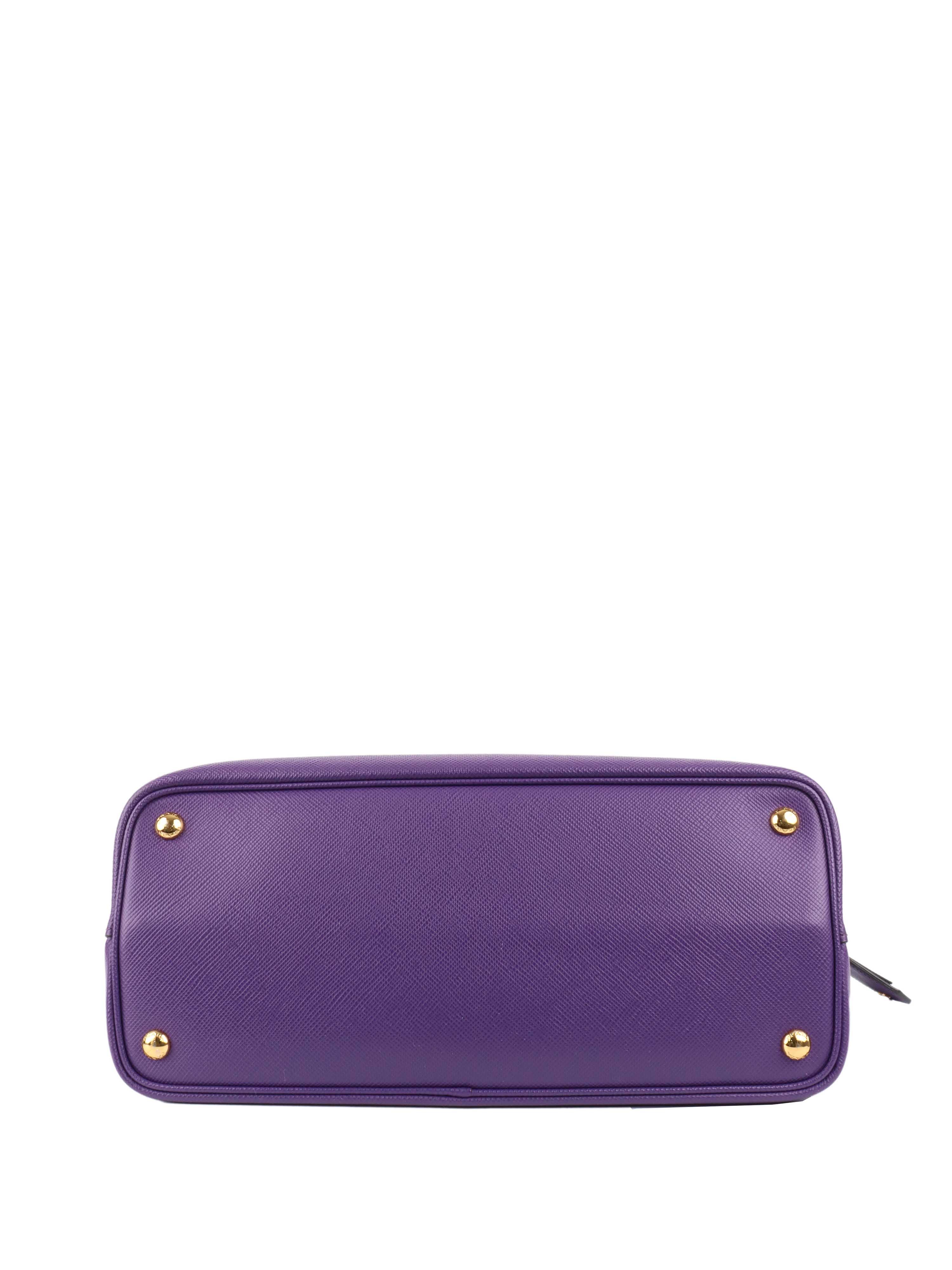 Prada Limited Edition Purple Saffiano Tote.