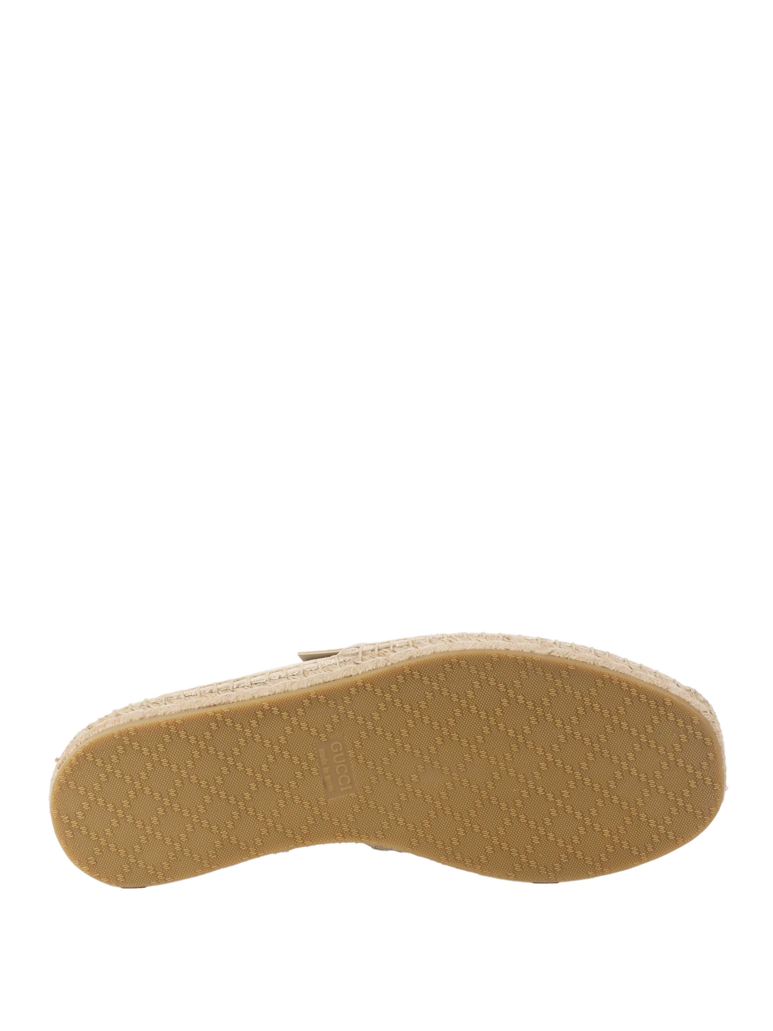 Gucci Mens GG Cream Espadrilles.