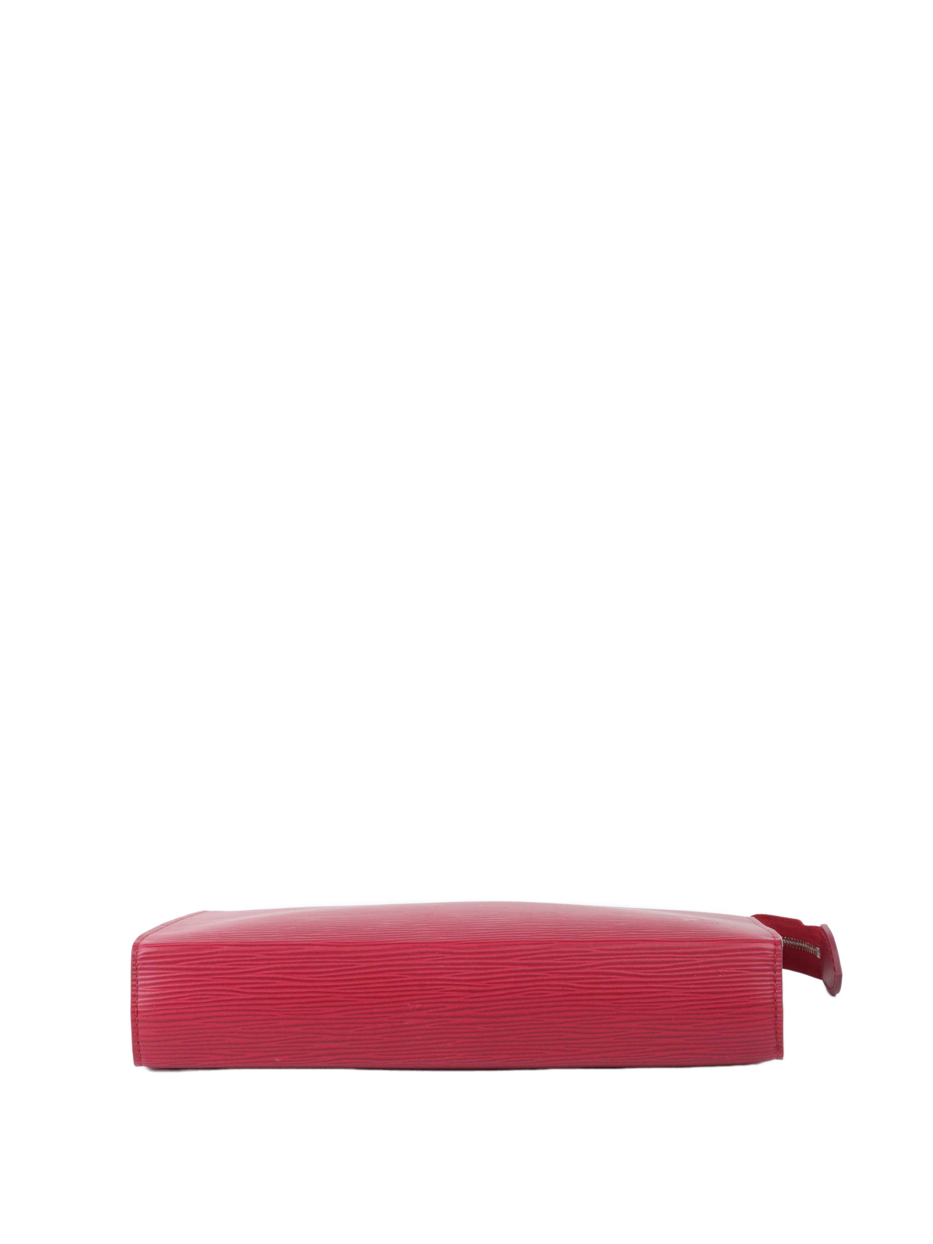 Louis Vuitton Red Epi Leather Toiletry Pochette.