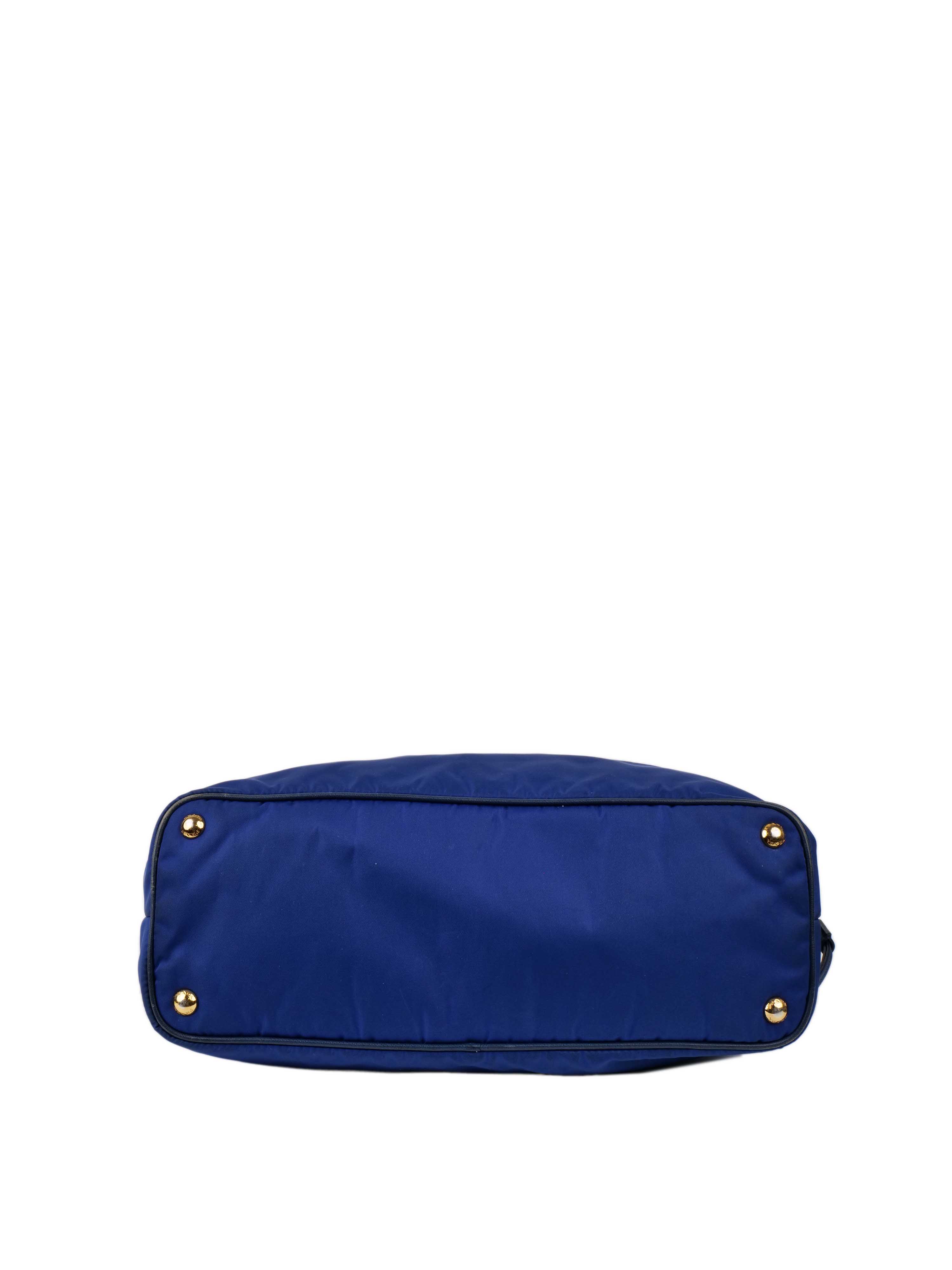 Prada Blue Nylon Tote.